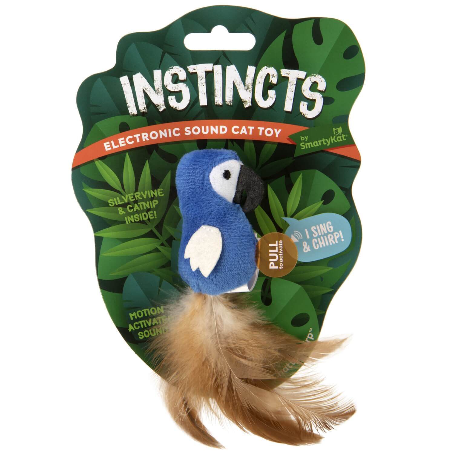 Instincts By Smartykat&reg; Chatty Chirp Plush Happynip Silvervine & Catnip Bird Electronic Sound Cat Toy