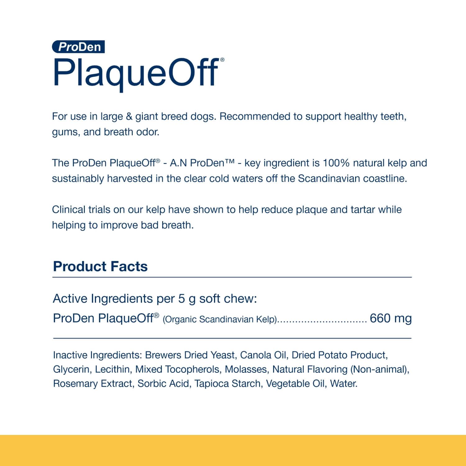 Proden Plaqueoff Dental Soft Chews For Large/Giant Breed Dogs