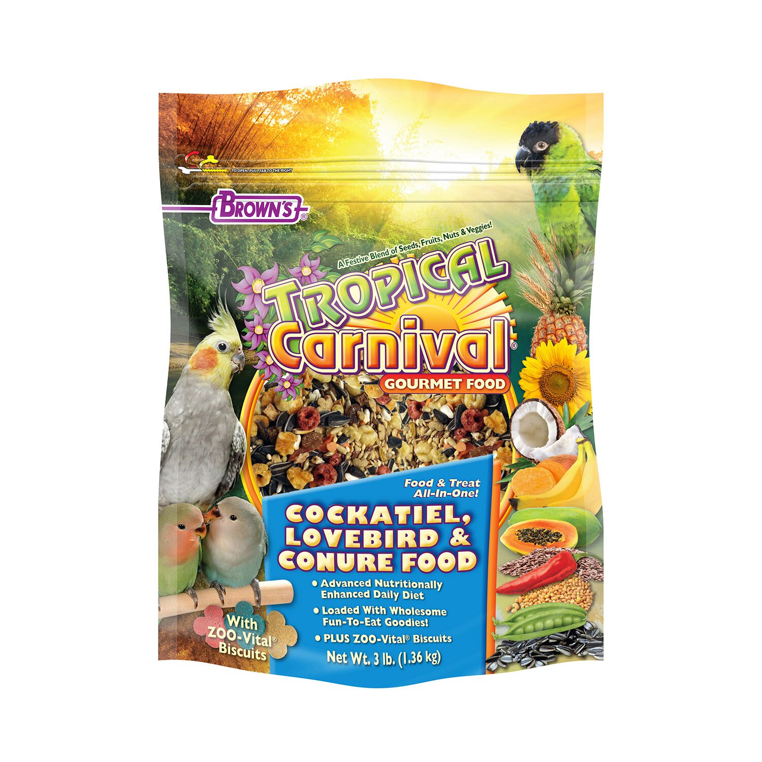 Tropical Carnival Cockatiel & Conure Food