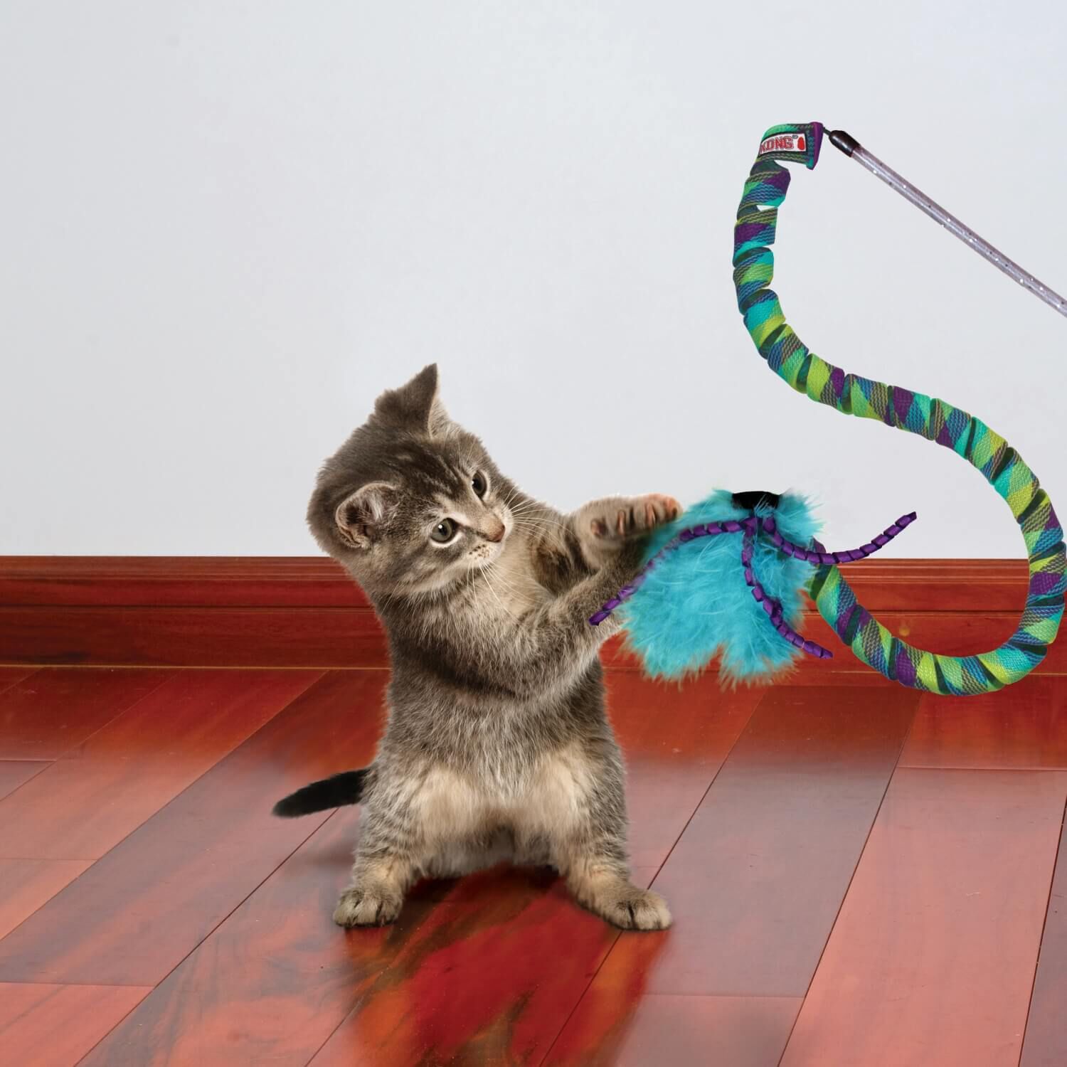 Kong Teaser Curlz Wand & Teaser Cat Toy