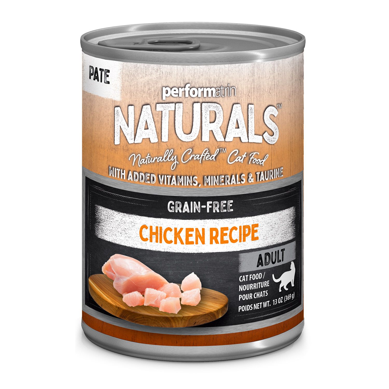 Performatrin Naturals Chicken Recipe Pate Adult Wet Cat Food, 3-Oz