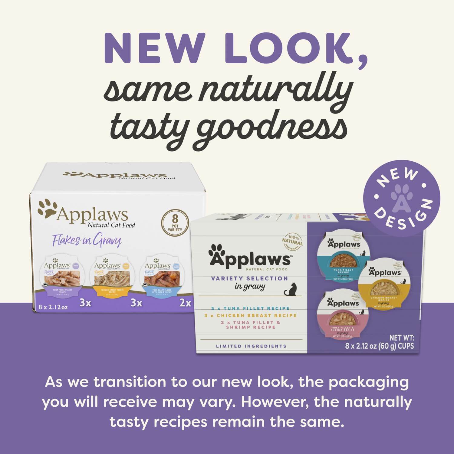 Applaws Natural Wet Cat Food In Gravy Variety Pack, 2.12Oz - 8 Pack