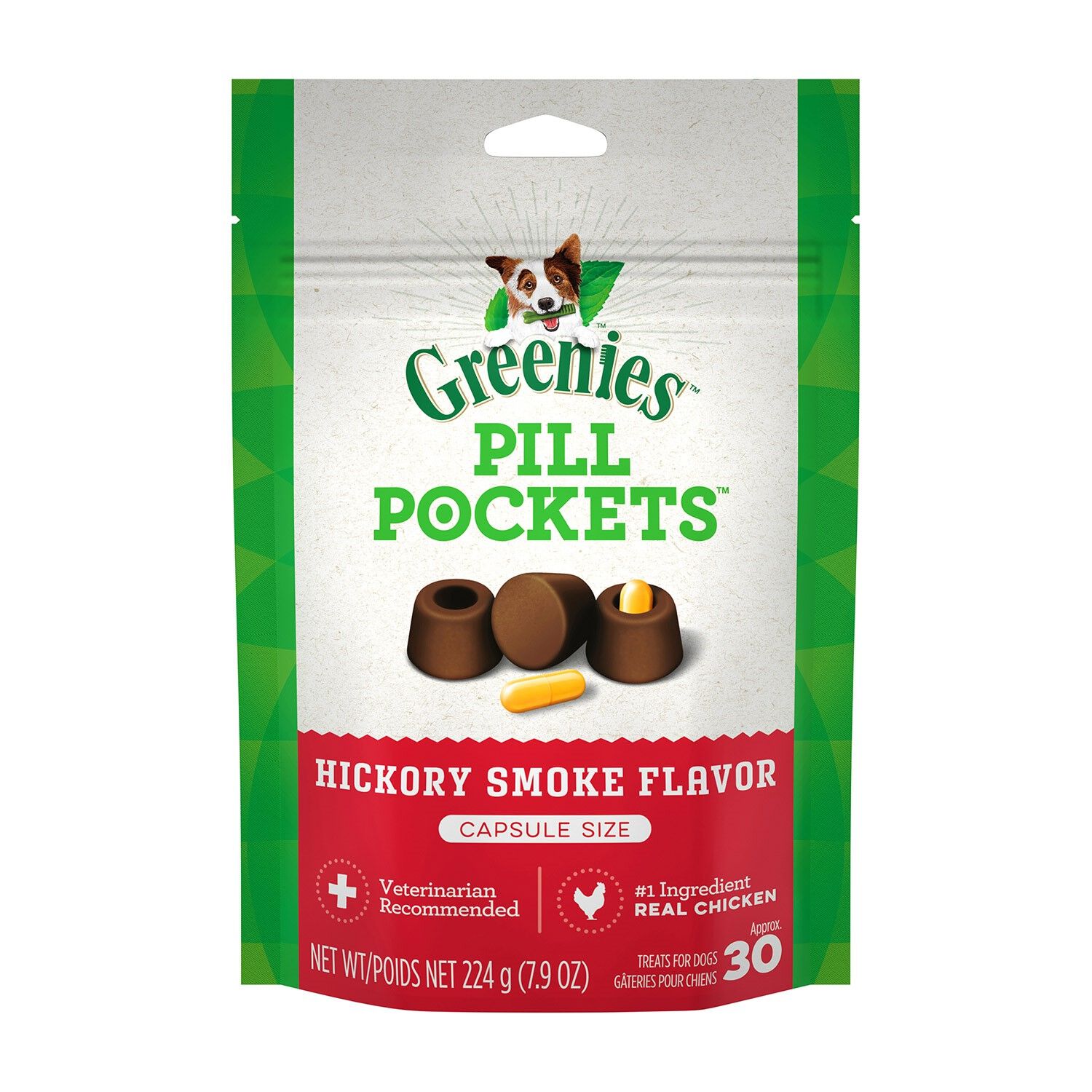 Greenies Pill Pockets Hickory Smoke Flavor Capsules Dog Treat