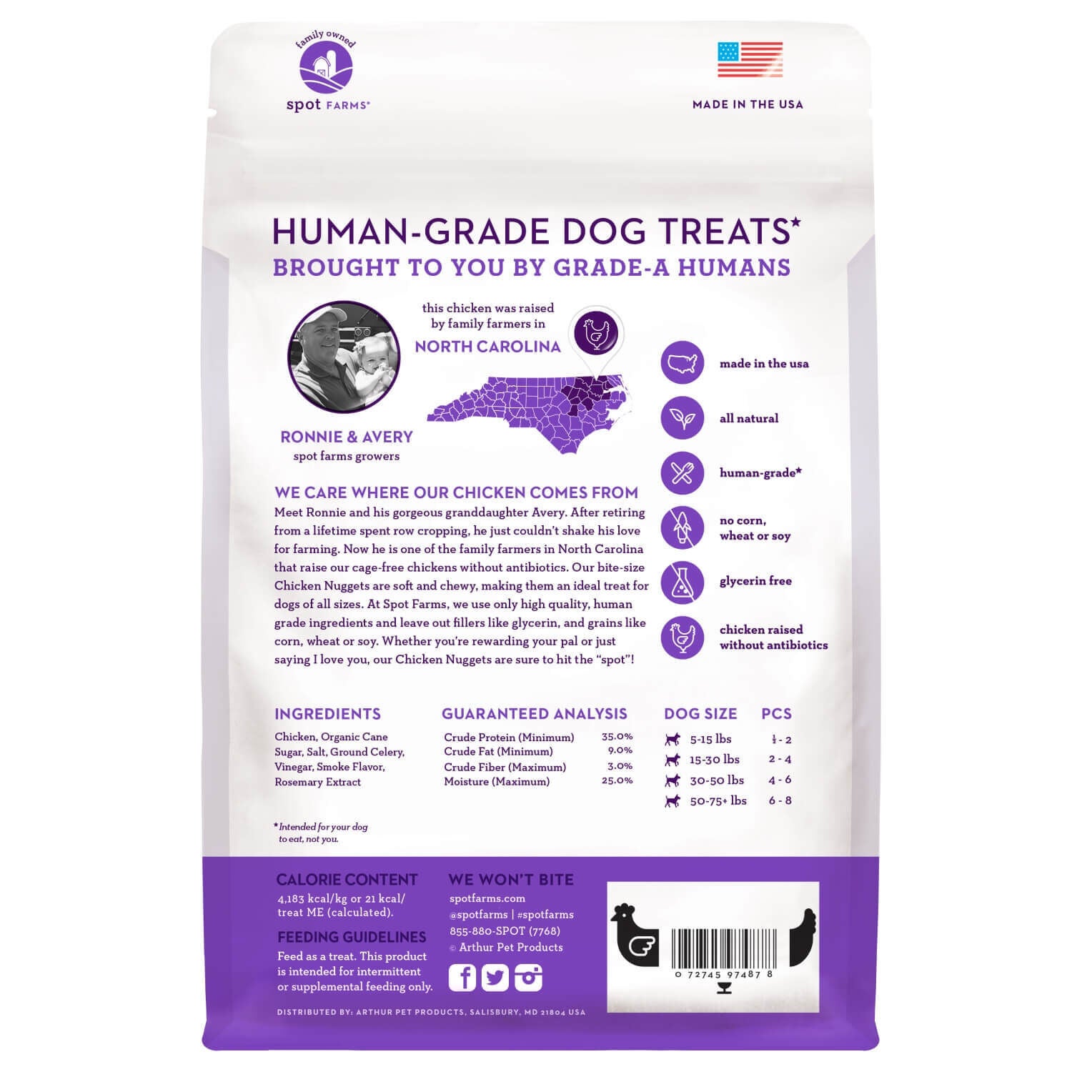 Spot Farms Bite Sized Chicken Nuggets Grain Free Dog Treats