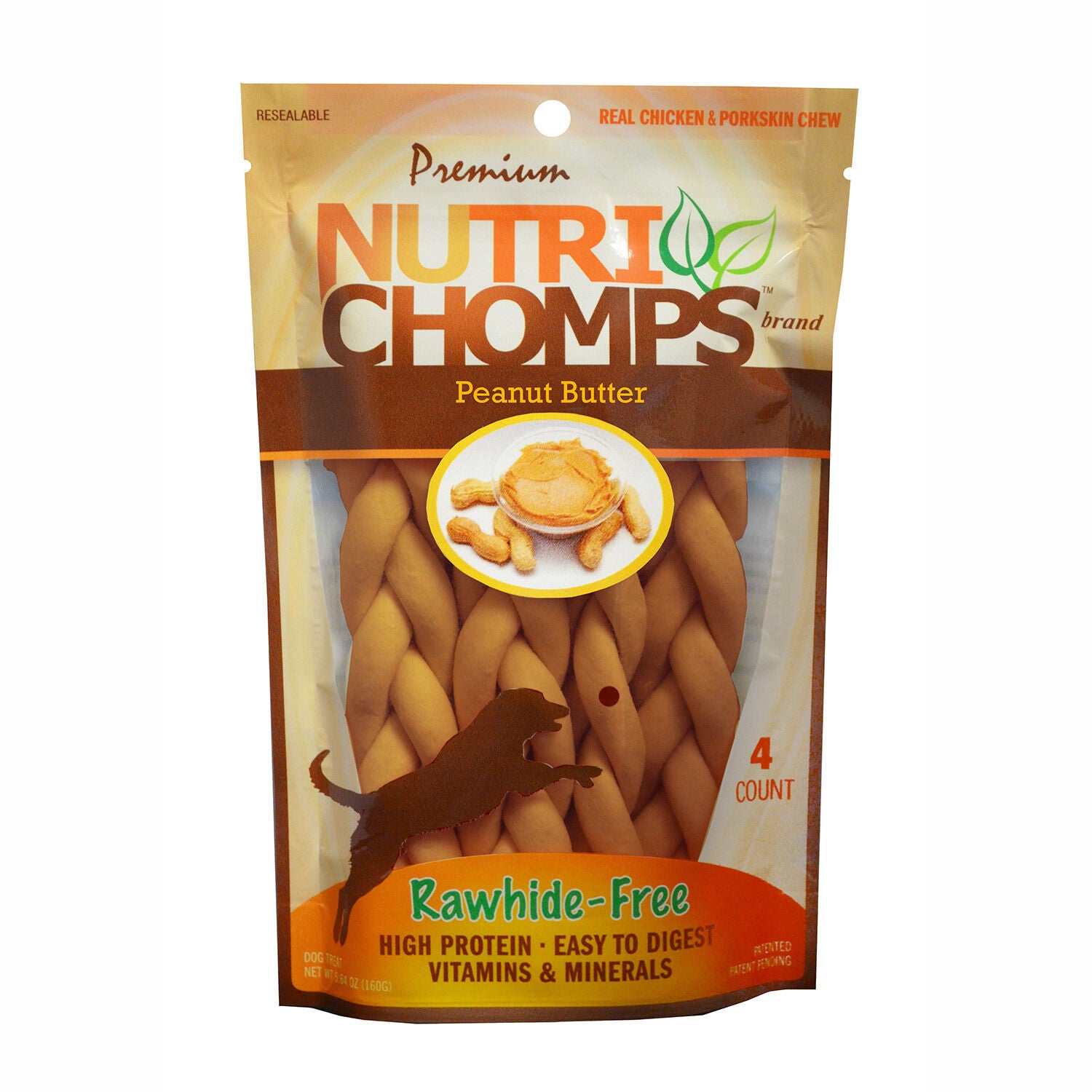 Peanut Butter Flavor Braids Dog Treat
