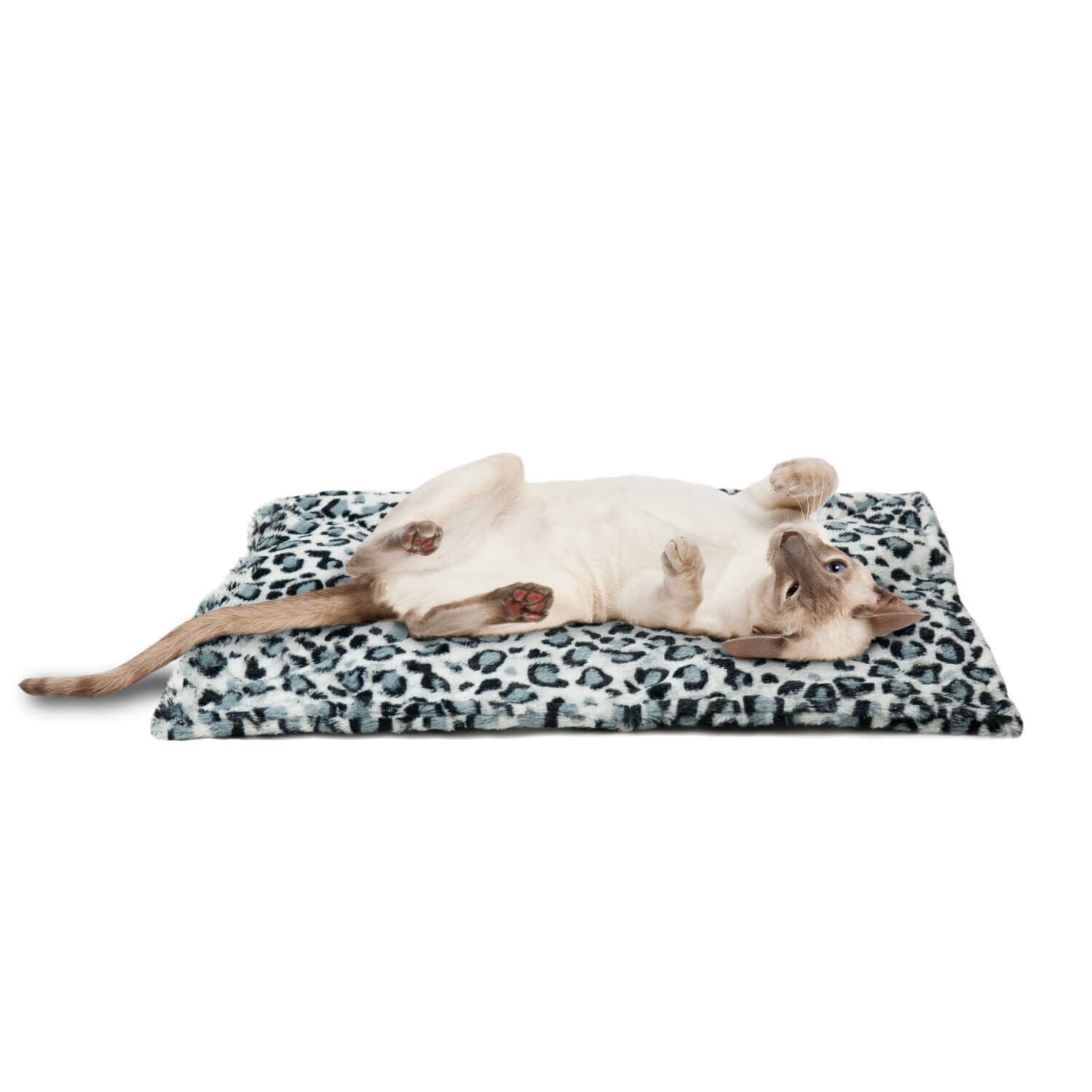 Furhaven Thermanap Quilted Faux Fur Insulated Thermal Self-Warming Pet Bed Mat - Snow Leopard
