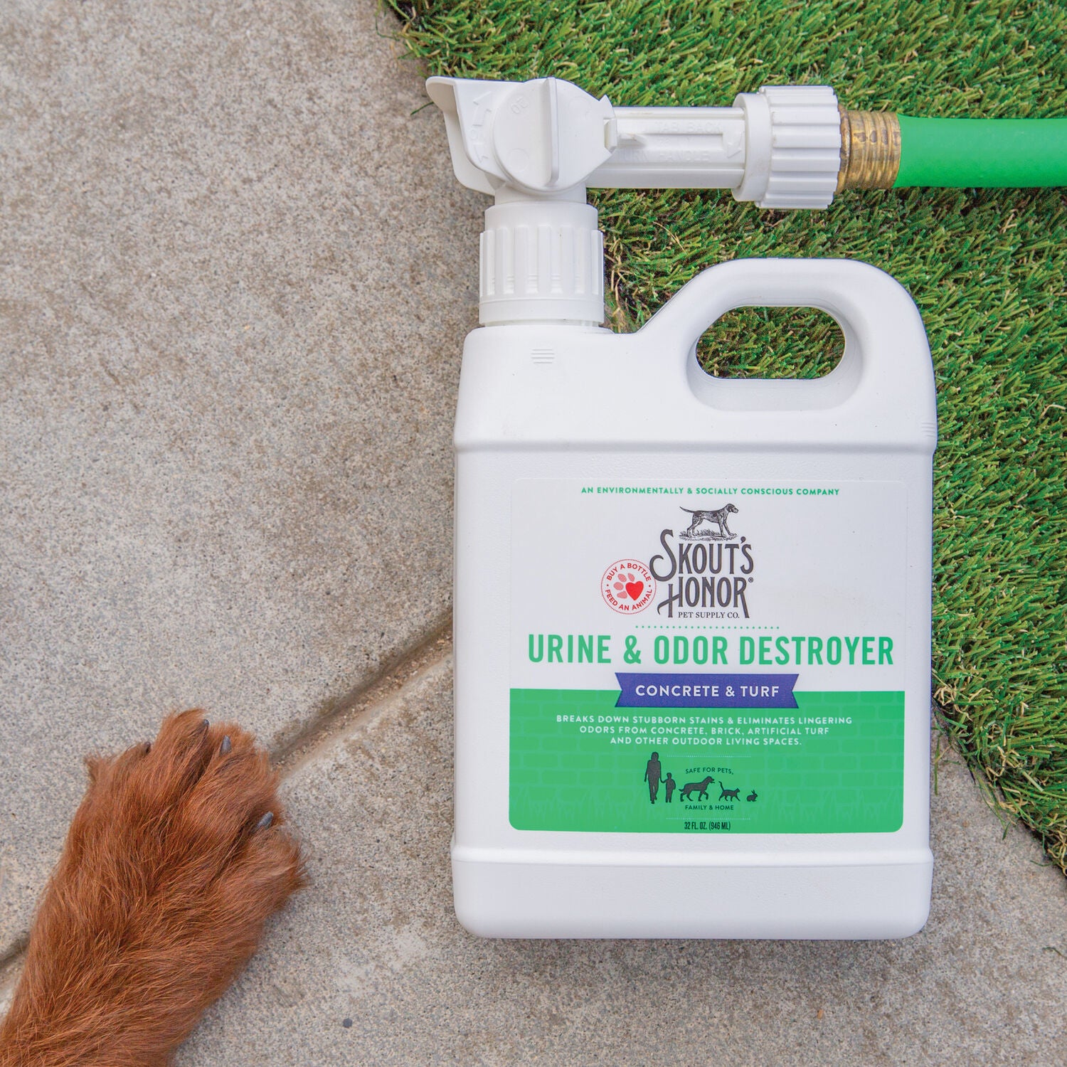 Skout's Honor Urine & Odor Destroyer Concrete & Turf Cleaner, 32-Oz