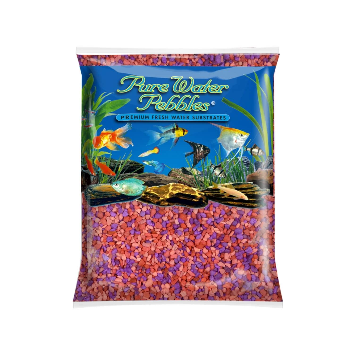 Pure Water Pebbles Aquarium Gravel, Neon Fruit Delight