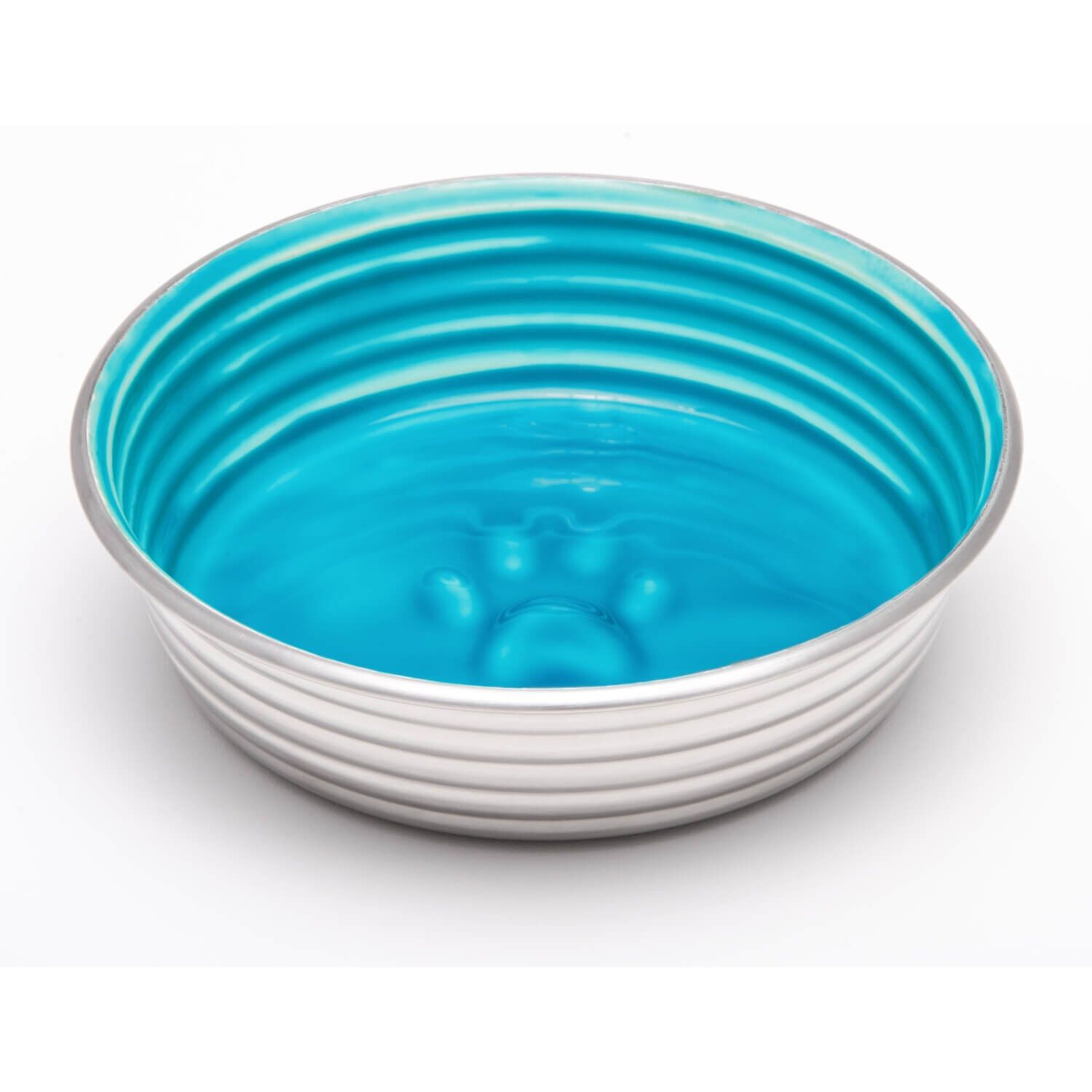 Le Bol By Loving Pets No-Tip Stainless Steel & Ceramic Dishwasher Safe Pet Food & Water Bowl, Seine Blue