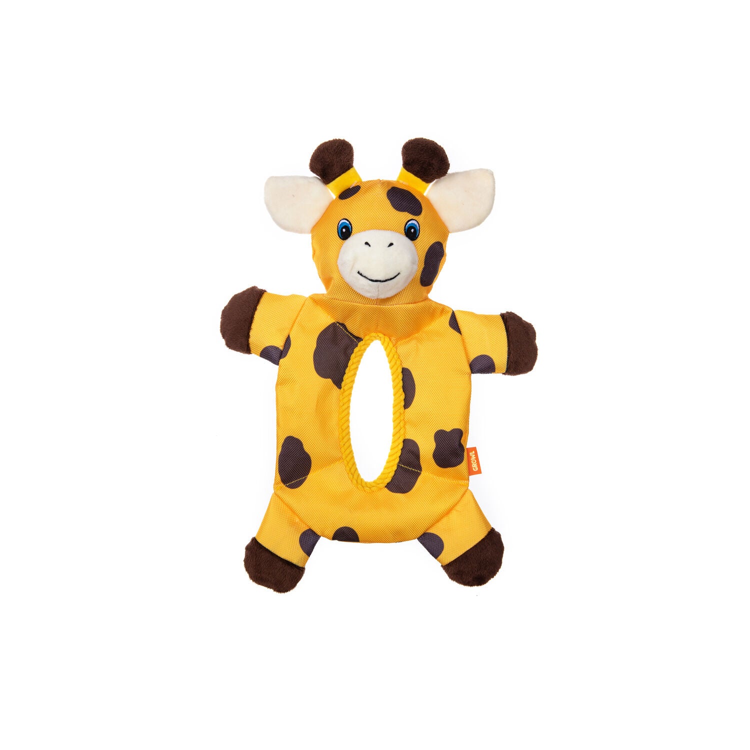 Growl Bruizers Gerry The Giraffe Durable Squeaky Dog Toy, 15"
