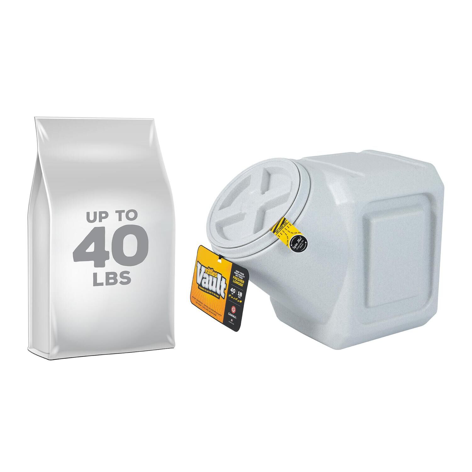 Vittles Vault Outback Stackable Waterproof Pet Food Storage Container, 40-Lbs
