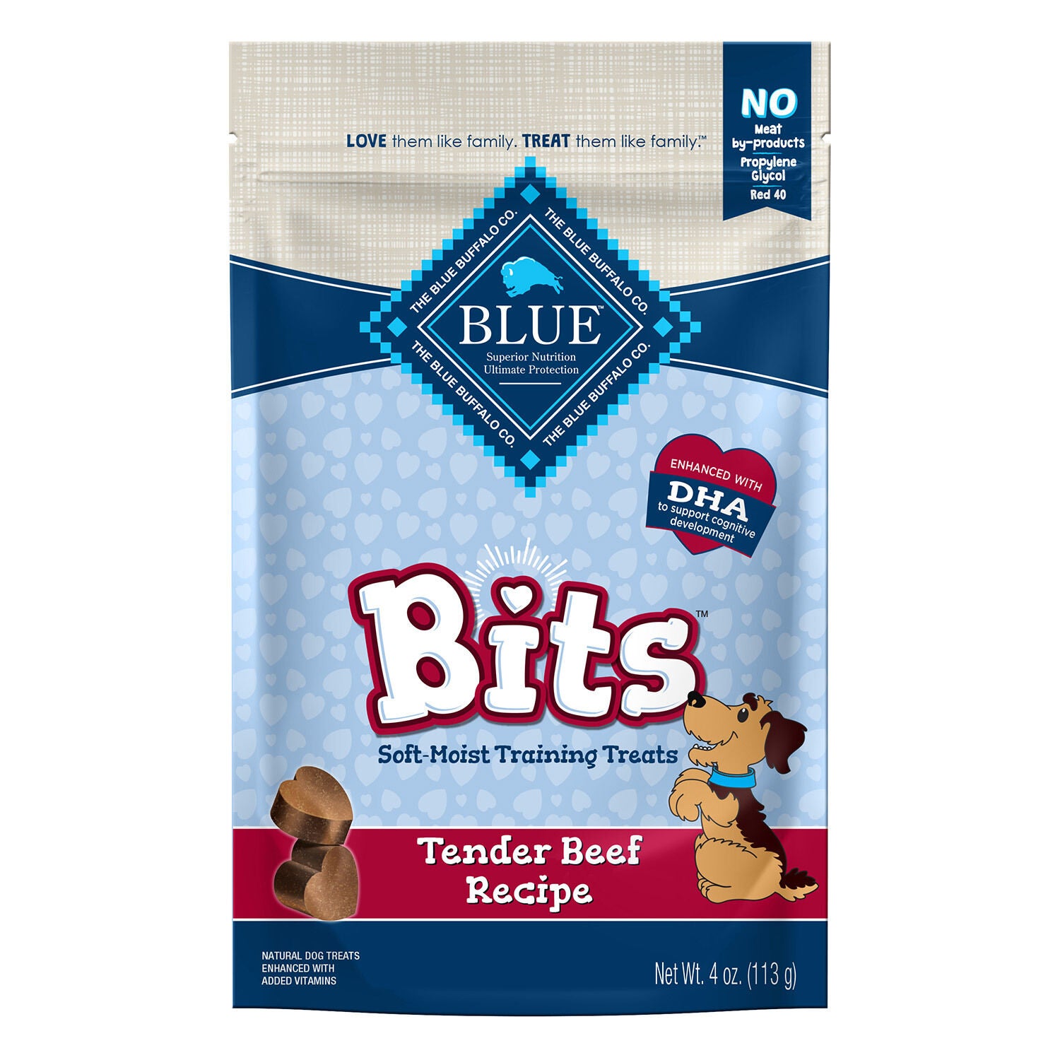 Blue Buffalo Blue Bits Beef Recipe Chicken-Free Soft & Chewy Dog Training Treats