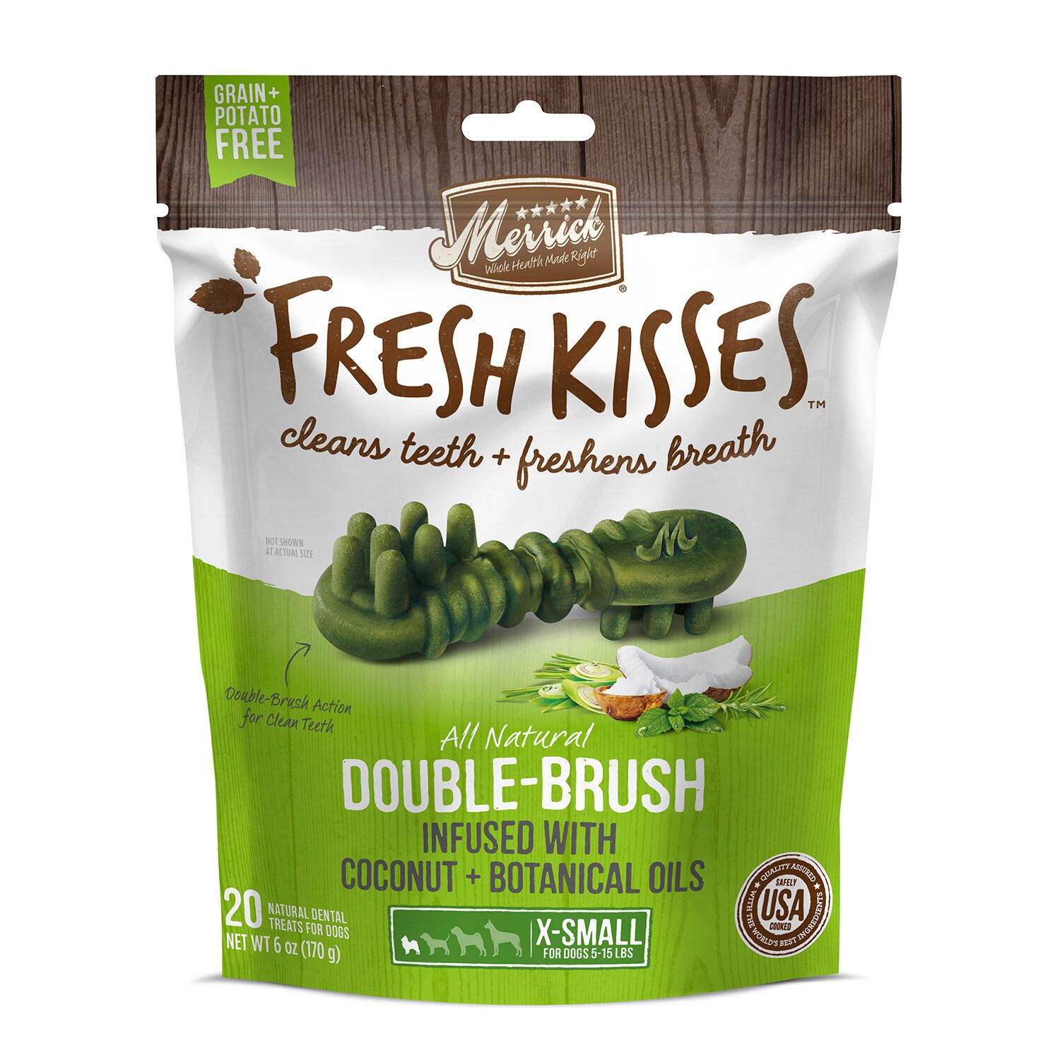 Merrick Fresh Kisses Coconut + Botanical Oils X-Small Dog Treats