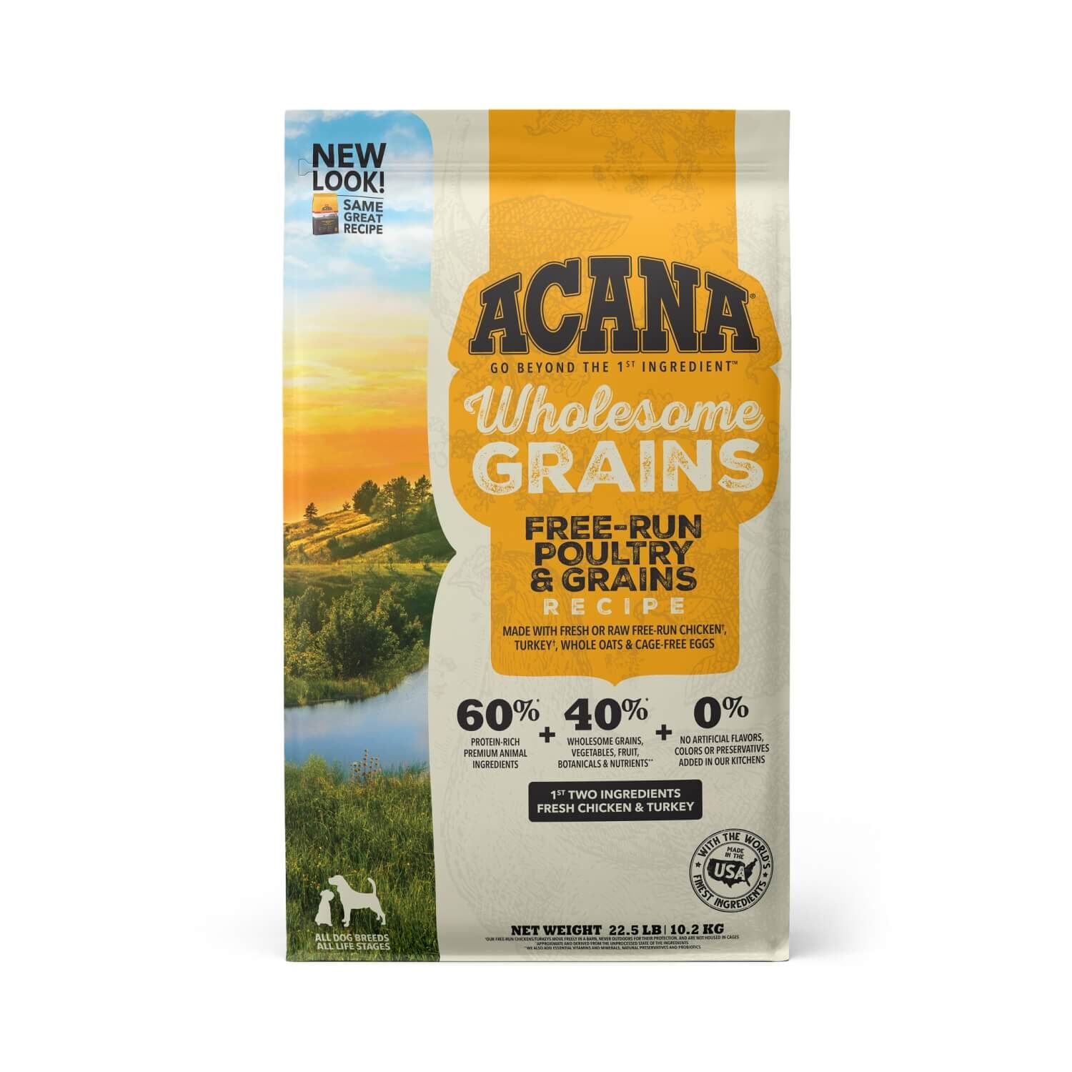 Acana Wholesome Grains Free-Run Poultry With Grains Dry Dog Food