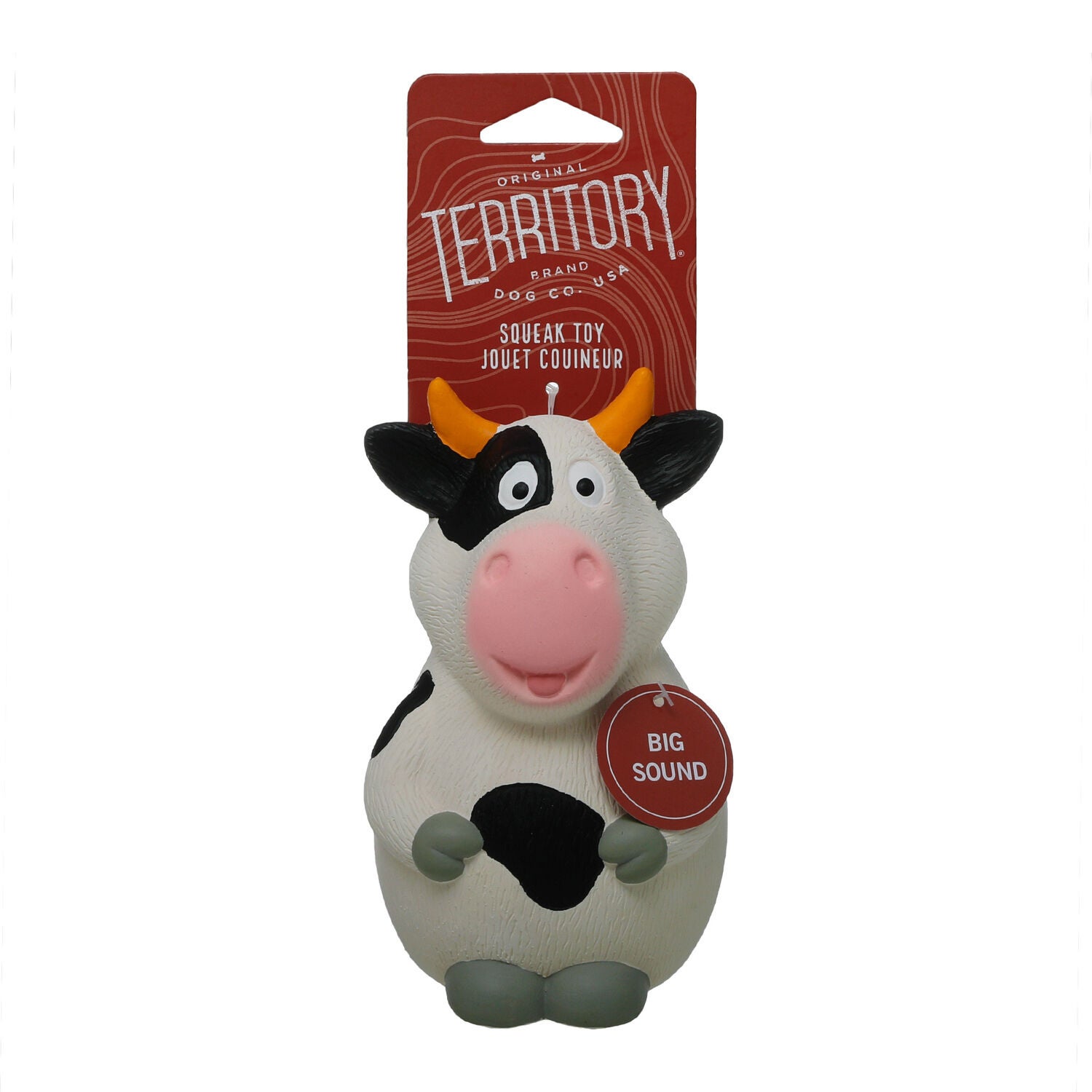 Territory Cow Latex Squeaker Dog Toy, 6"