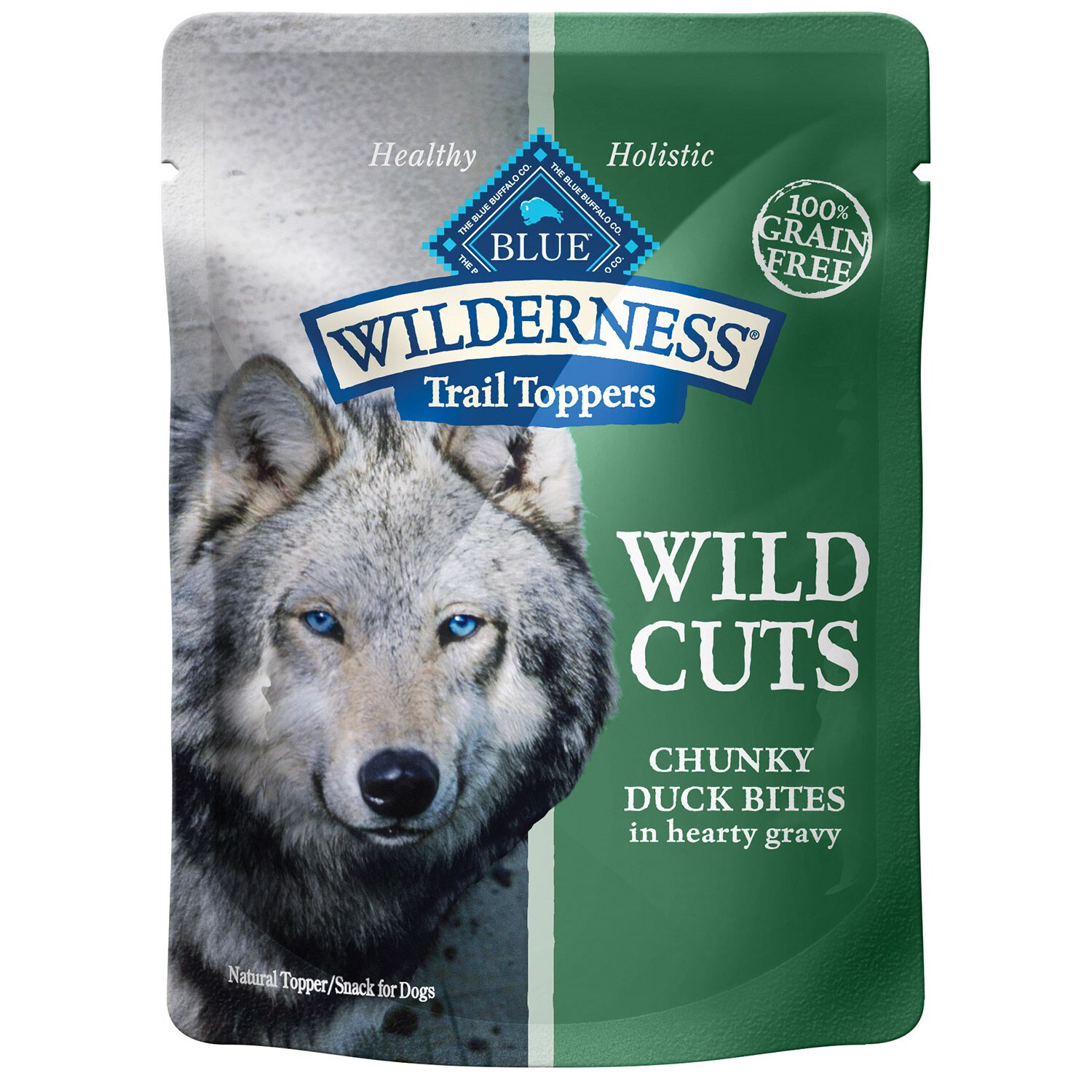 Blue Buffalo Wilderness Wild Cuts Grain Free Chunky Duck Bites In Gravy Wet Dog Food Topper