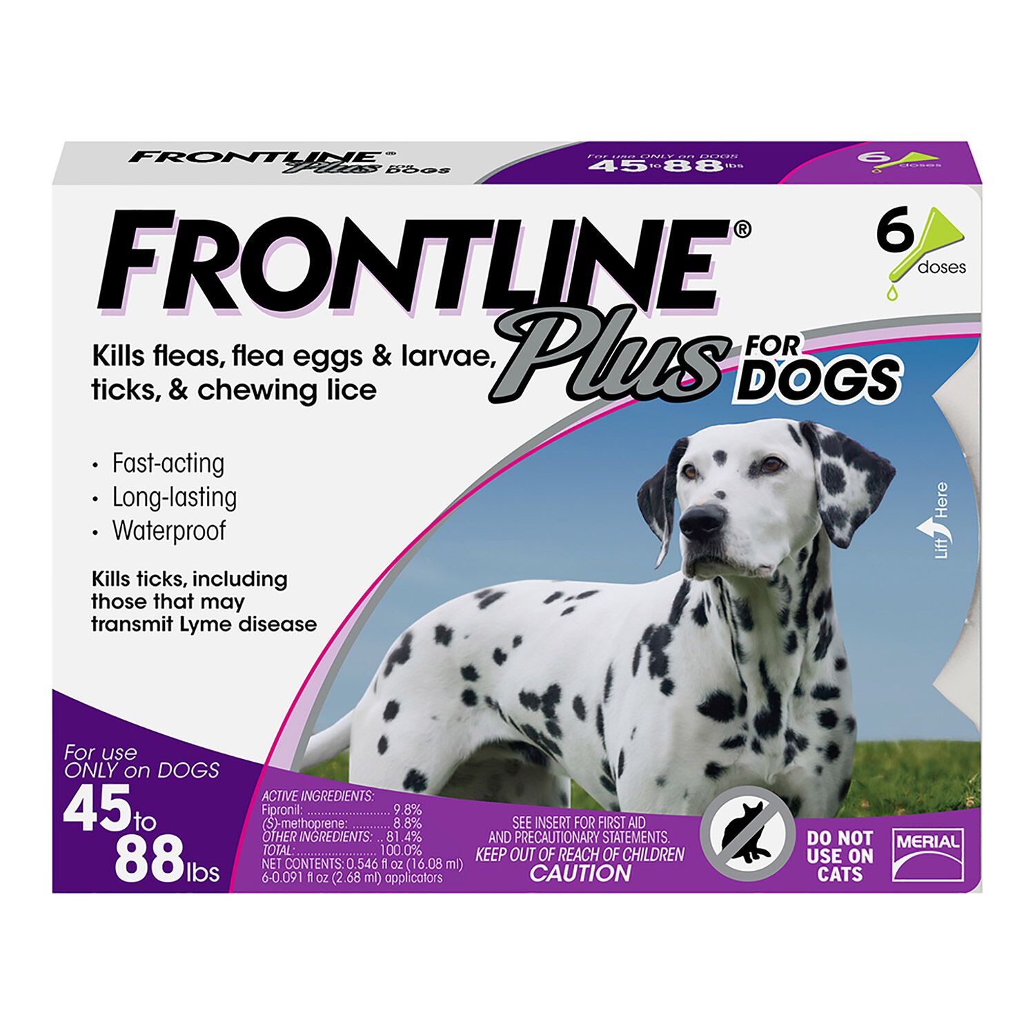 Frontline Plus Flea & Tick Treatment For Dogs 45-88Lbs
