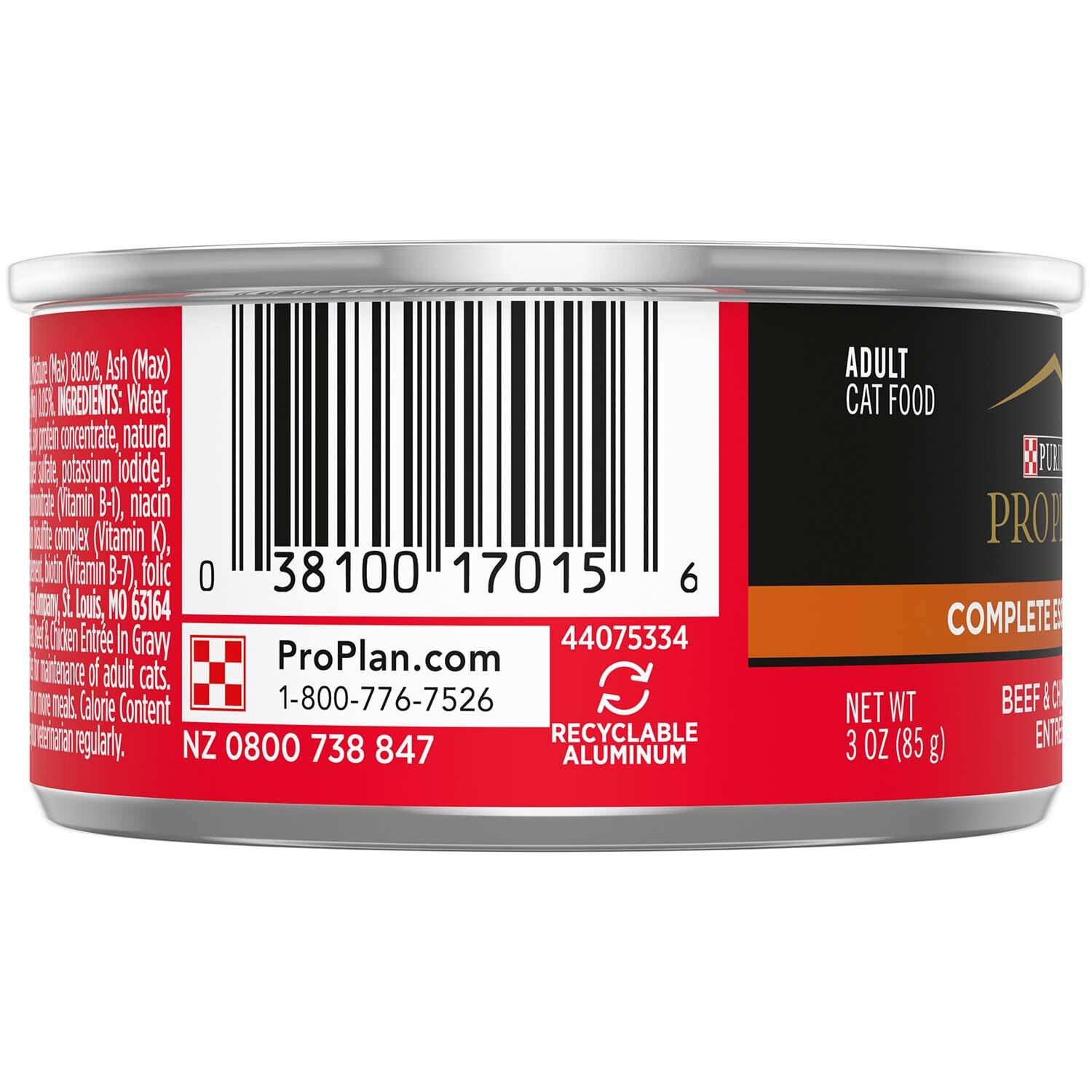 Purina Pro Plan High Protein Wet Cat Food, Beef And Chicken In Gravy Entree