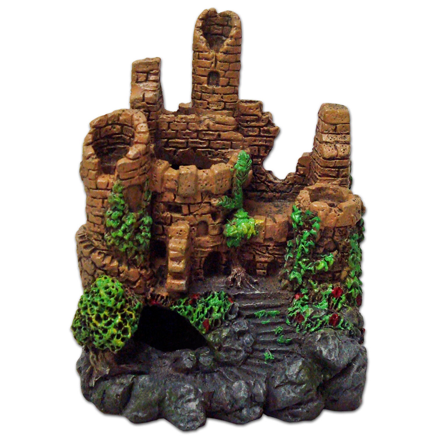 Blue Ribbon Exotic Environments Forgotten Ruins Crumbling Castle Aquarium Ornament