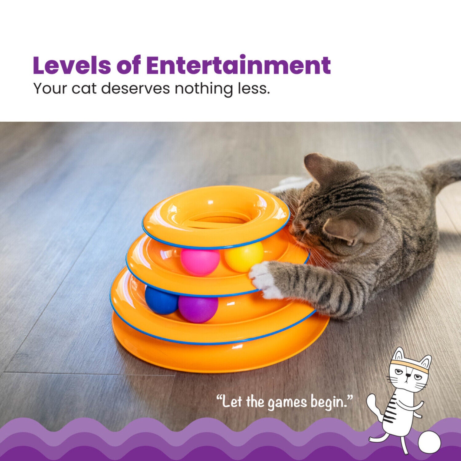 Catstages Tower Of Tracks Interactive Cat Toy