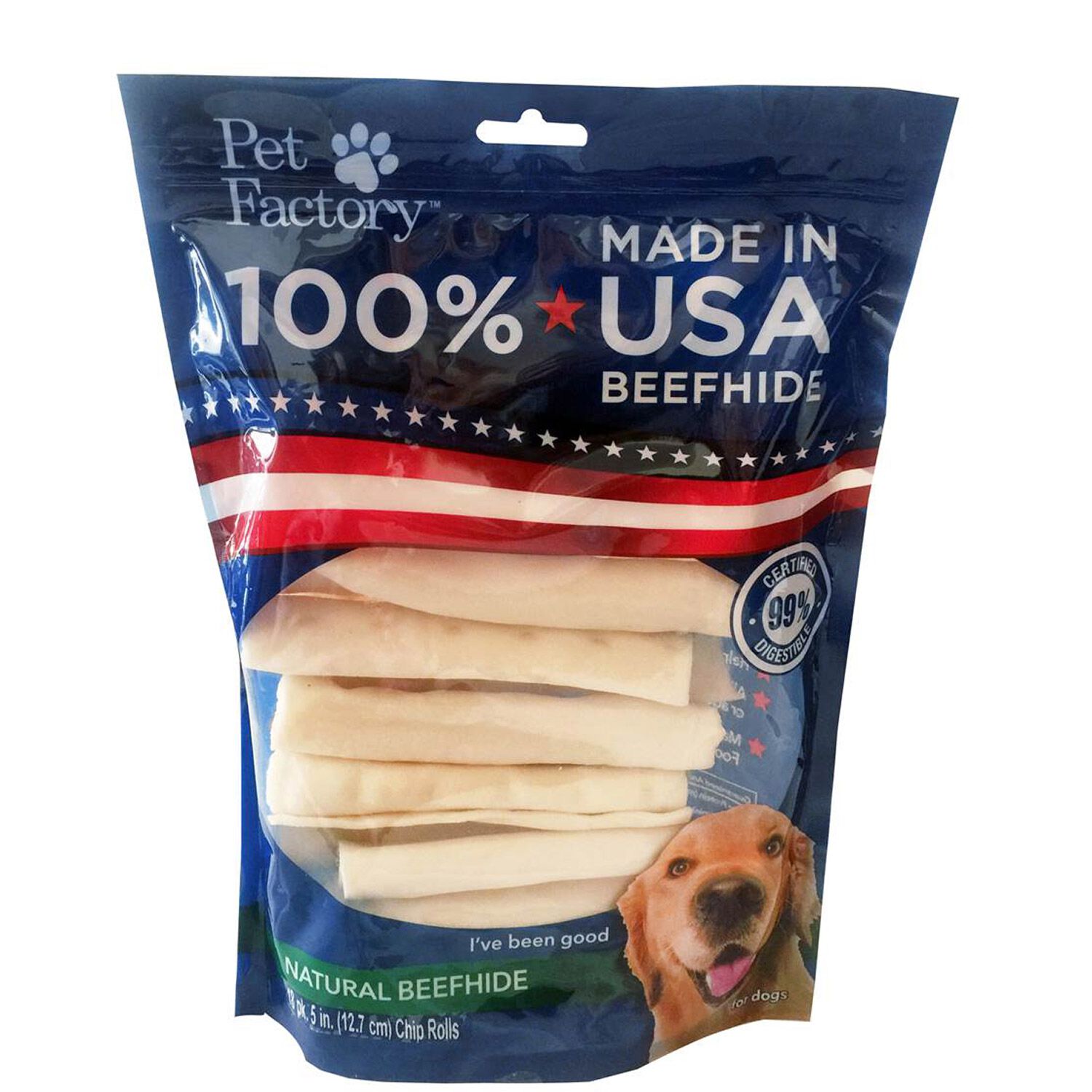 Pet Factory Beef Flavored Chip Rolls Dog Treat