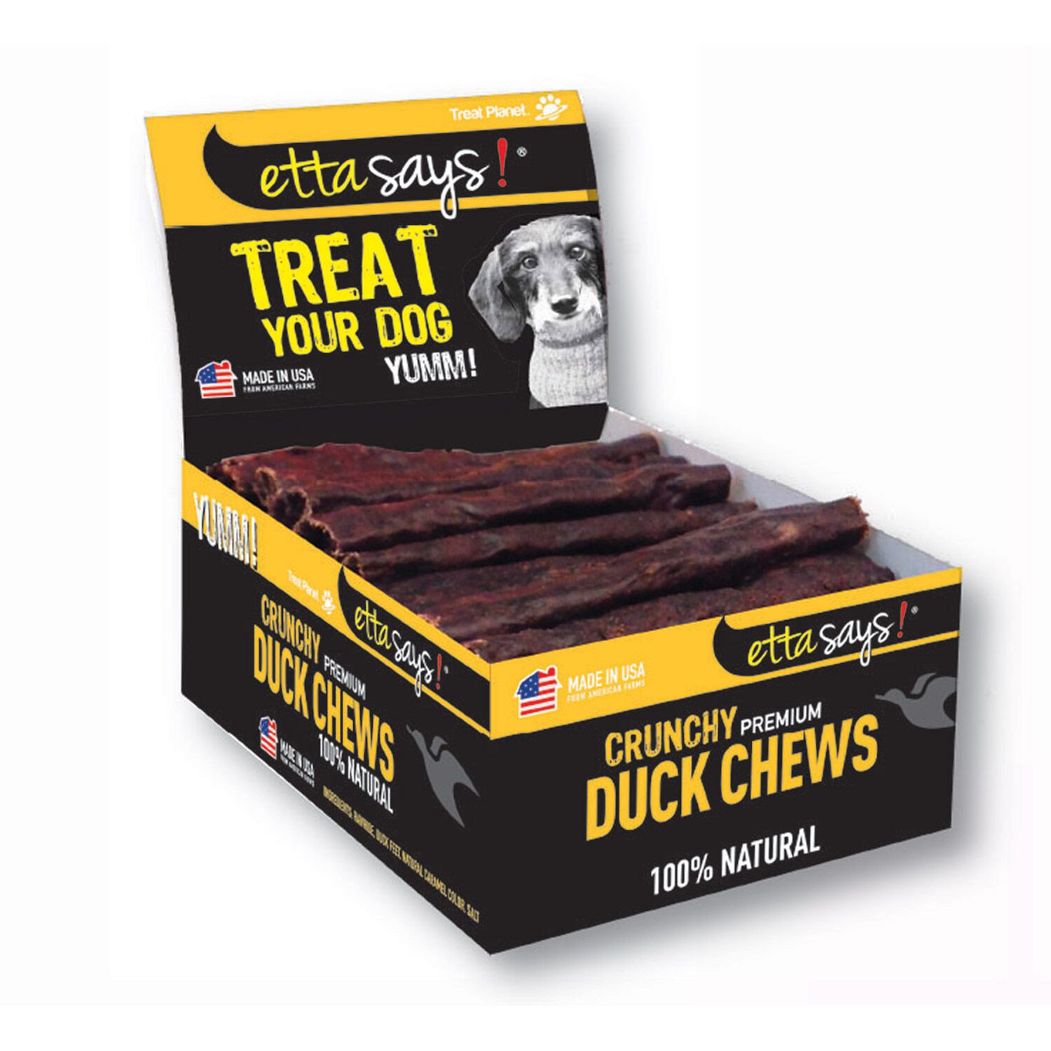 Etta Says! Natural Crunchy Duck Chews Dog Treat