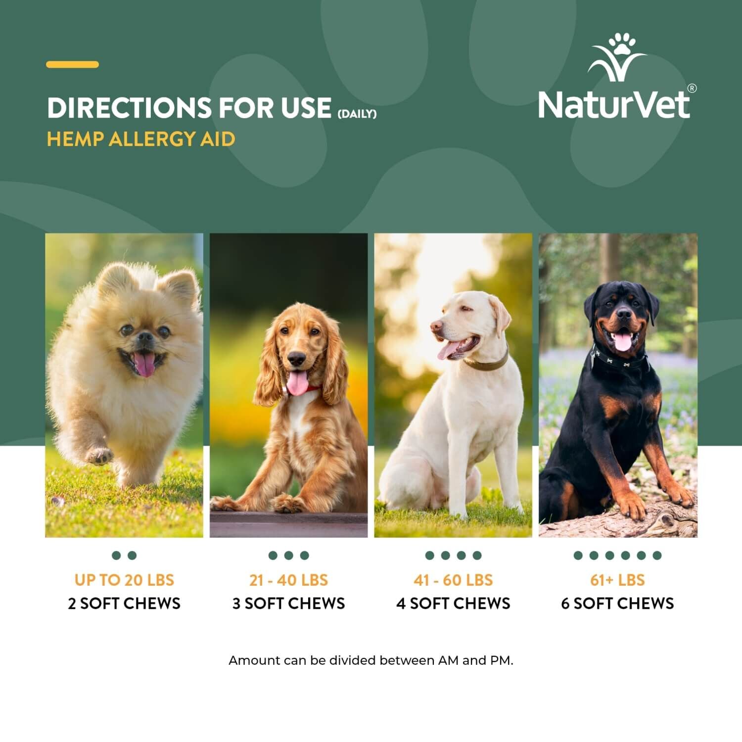 Naturvet Hemp Allergy Aid Soft Chews For Dogs