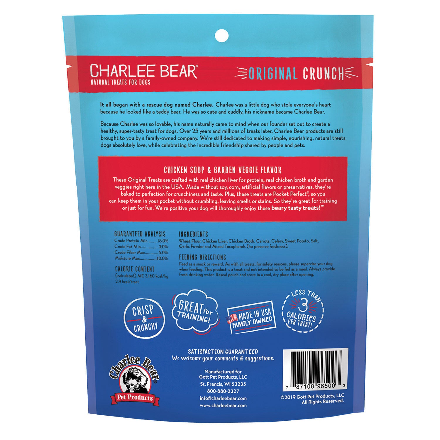 Charlee Bear Chicken Soup & Garden Veggie Flavor Dog Treat