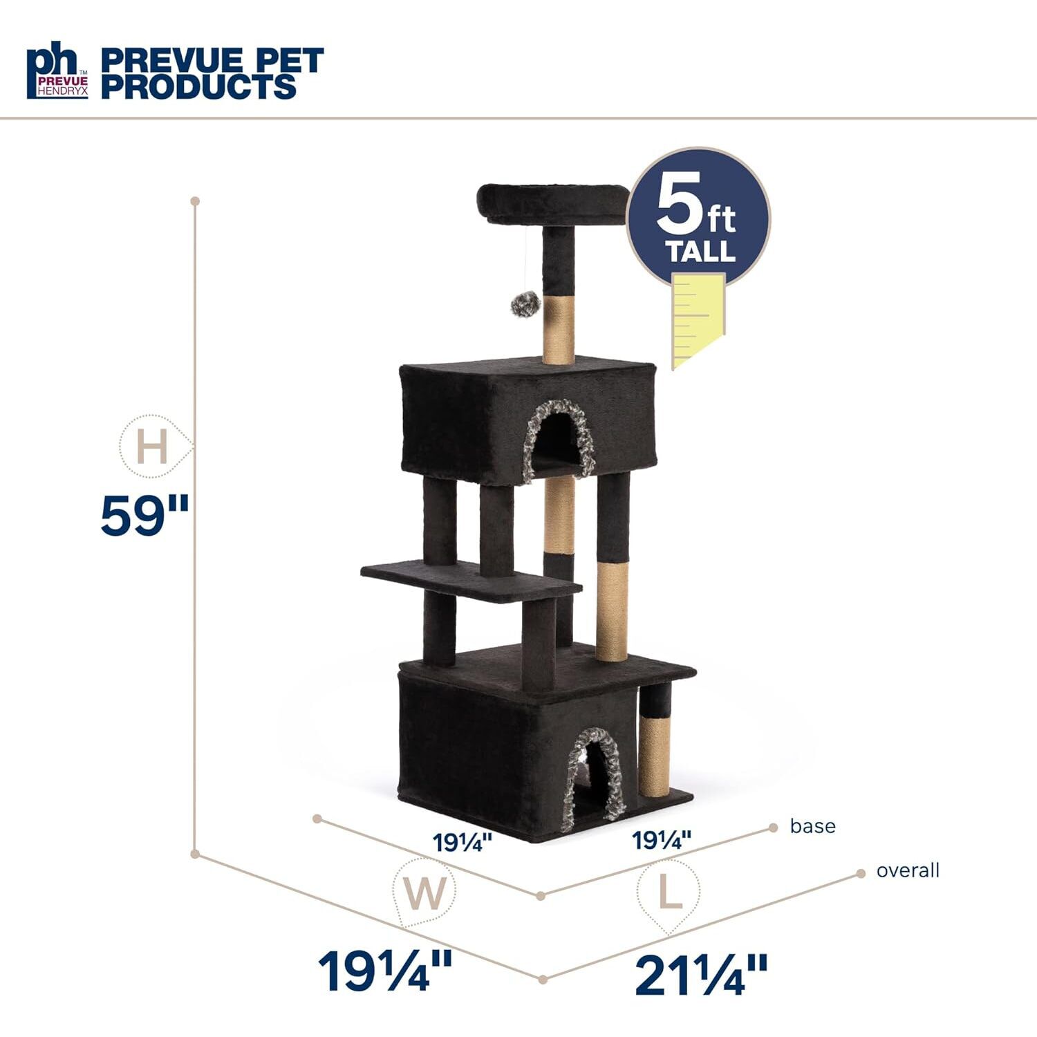 Prevue Pet Products Dark Tower Cat Tree Tower And Hideout