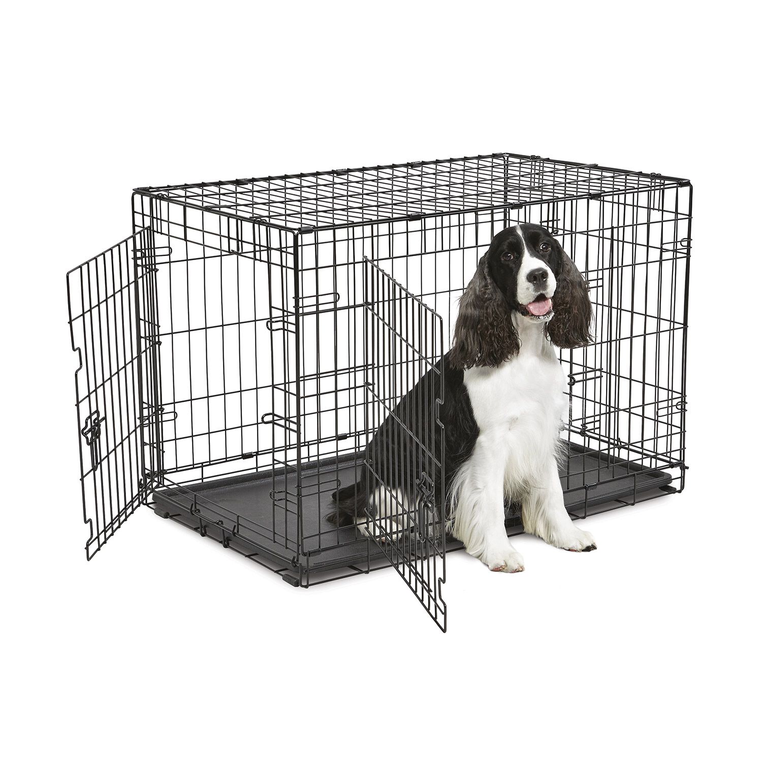 Midwest Contour Folding Double Door Dog Crate, 48"