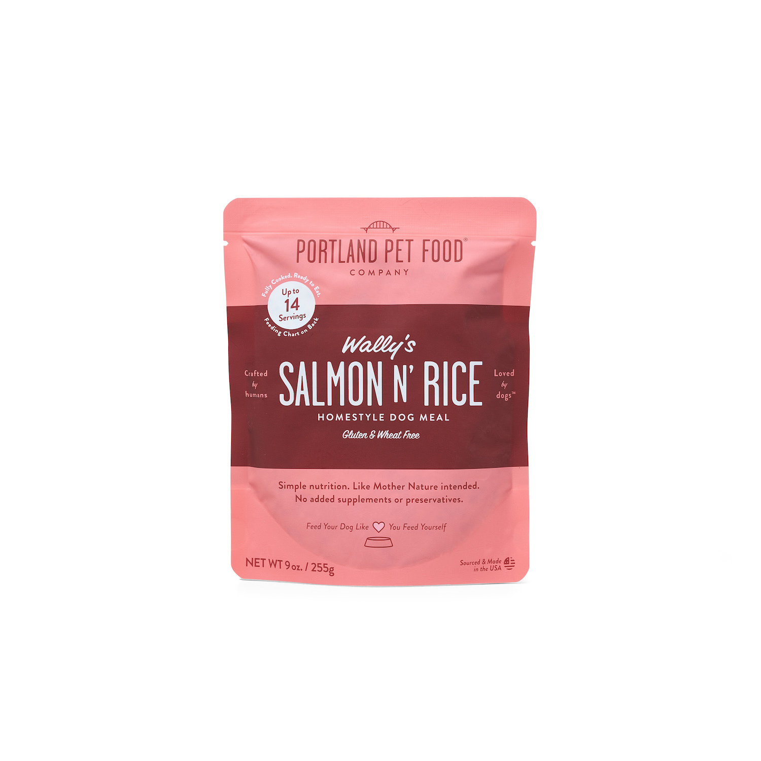 Portland Pet Food Company Wally's Salmon N' Rice Homestyle Gently Cooked Wet Dog Food