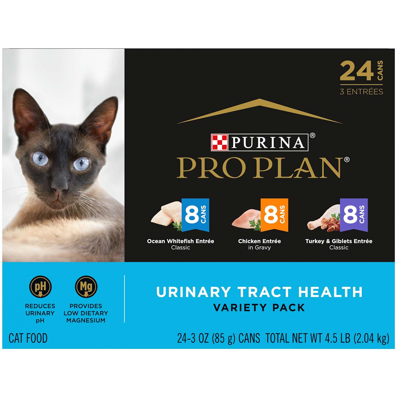 Purina Pro Plan Urinary Tract Health Canned Cat Food Variety Pack - 24 3Oz Cans
