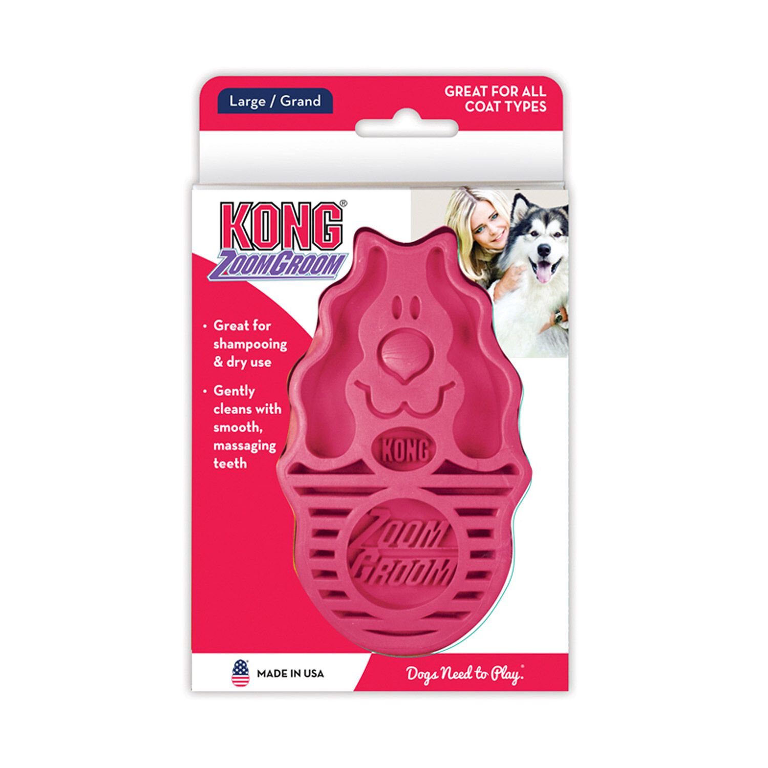 Kong Zoomgroom Raspberry