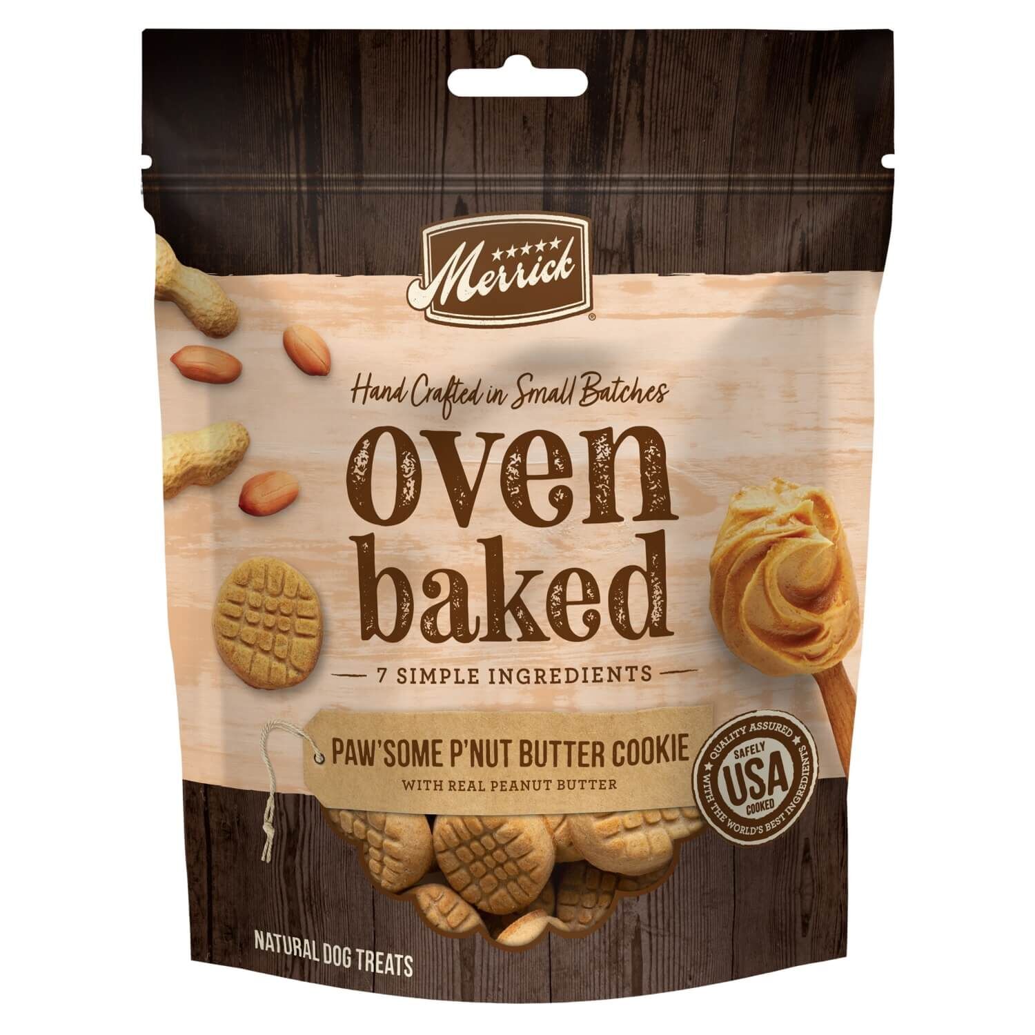 Merrick Oven Baked Paw'some Peanut Butter Cookie Dog Treats