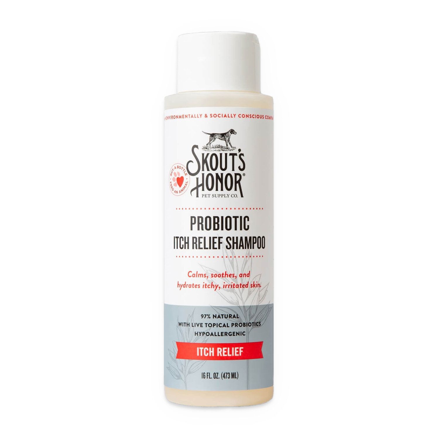 Skout's Honor Probiotic Itch Relief Shampoo, 16Oz