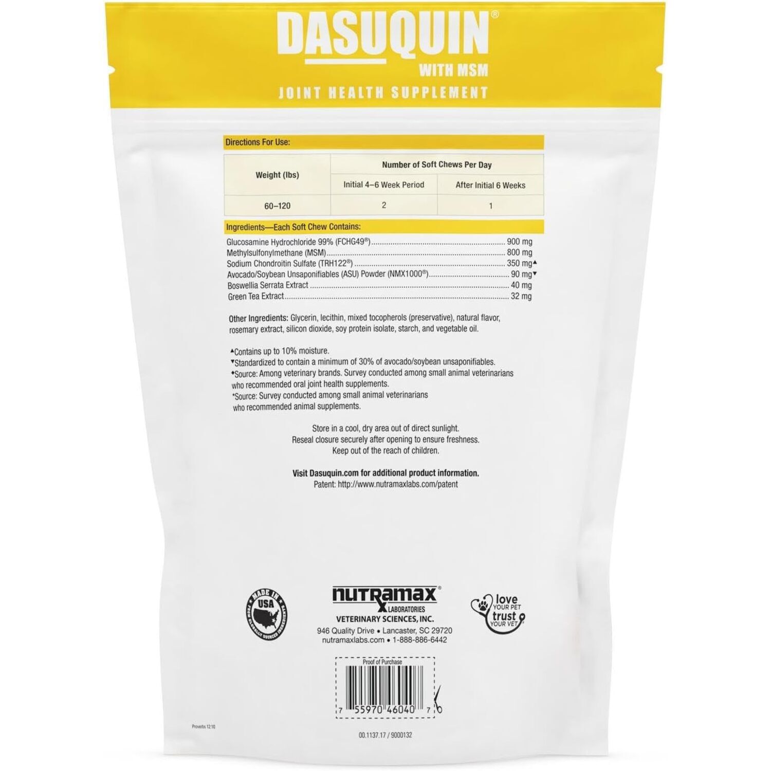 Nutramax Dasuquin Joint Health Supplement For Large Dogs, 84Ct