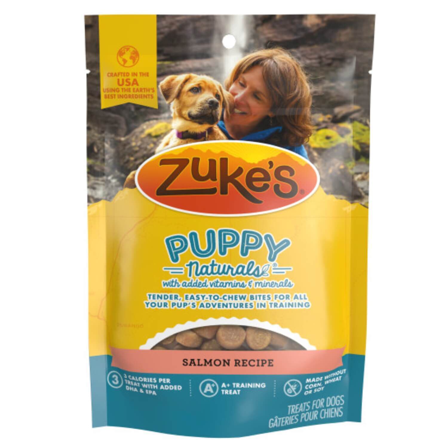 Zuke's Naturals Soft & Chewy Puppy Naturals Treats, Salmon Recipe, 5-Oz
