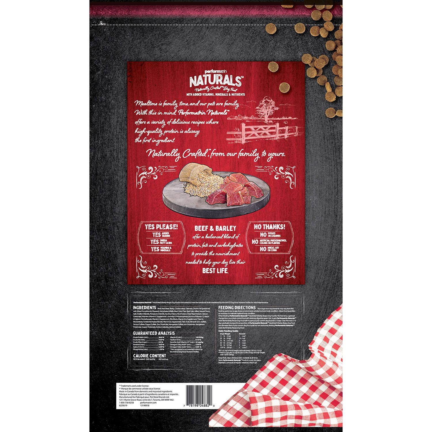 Performatrin Naturals Healthy Grains Beef & Barley Recipe Adult Dry Dog Food, 12Lb