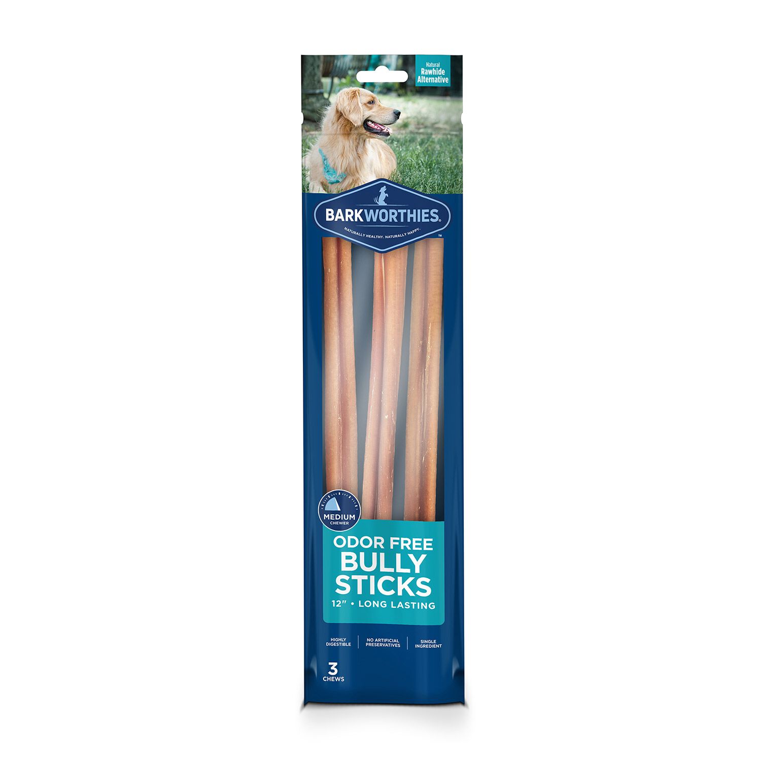 Barkworthies 12" Bully Sticks Dog Treat