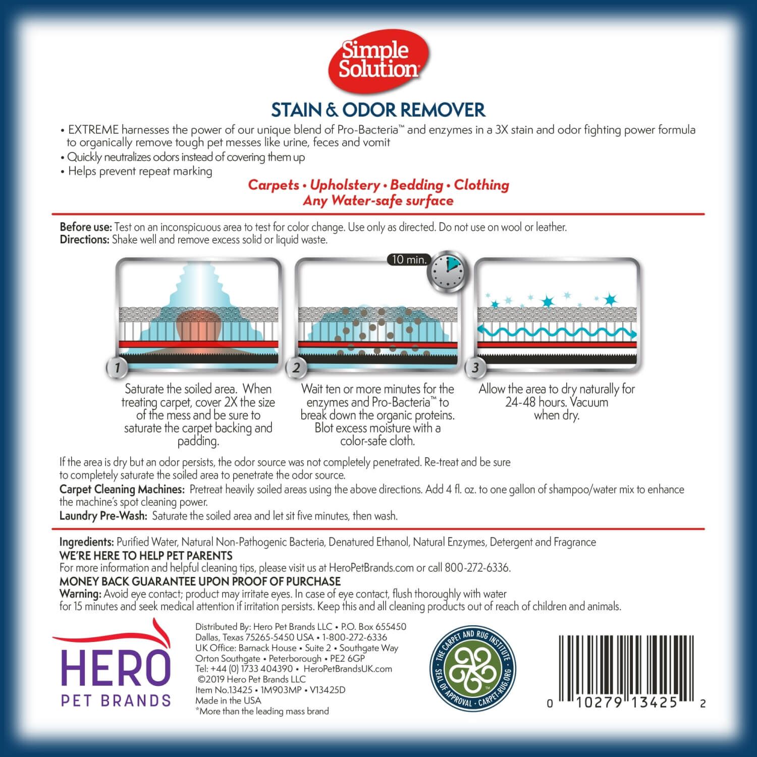 Simple Solution Extreme Spring Breeze Pet Stain And Odor Remover Spray
