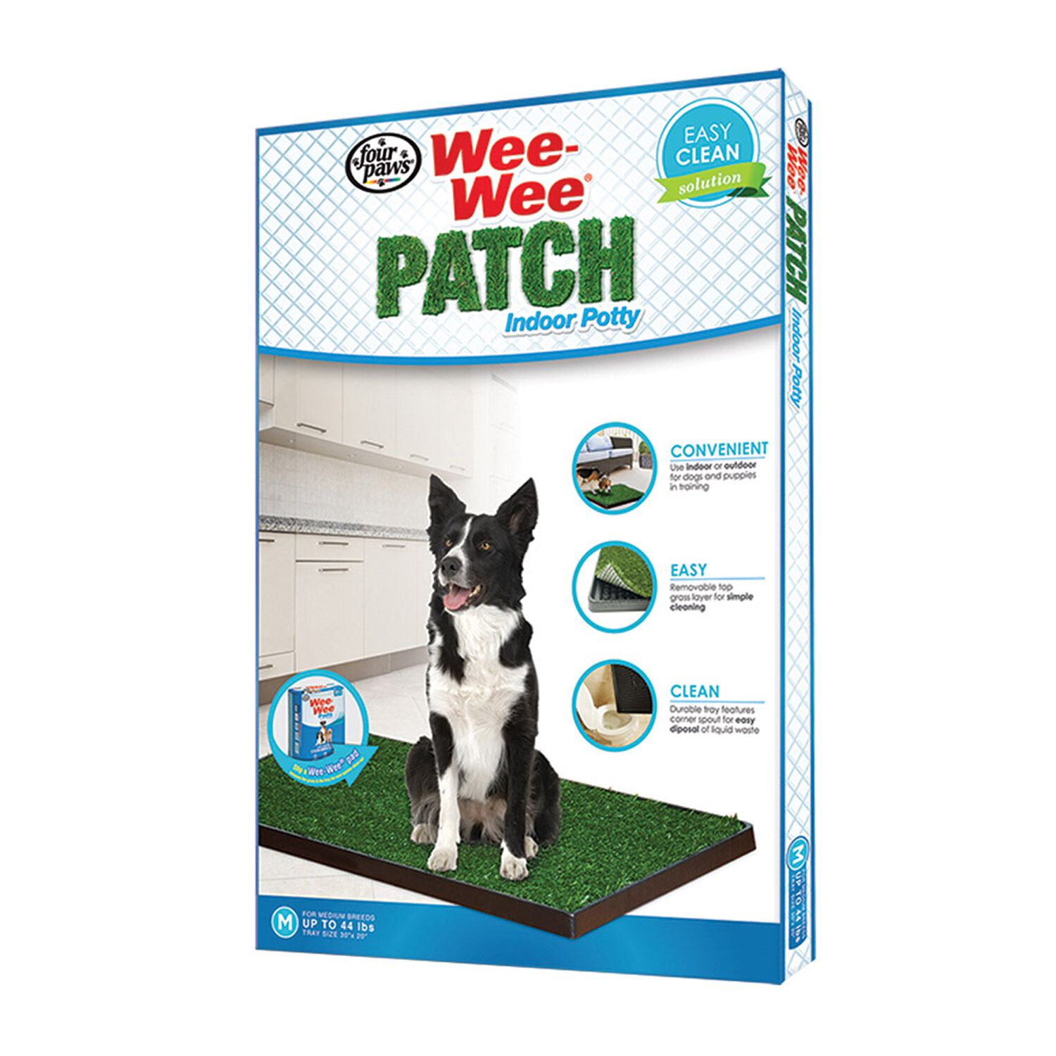 Four Paws Wee-Wee Dog Grass Patch Tray Indoor Potty Spot, Medium, 30"