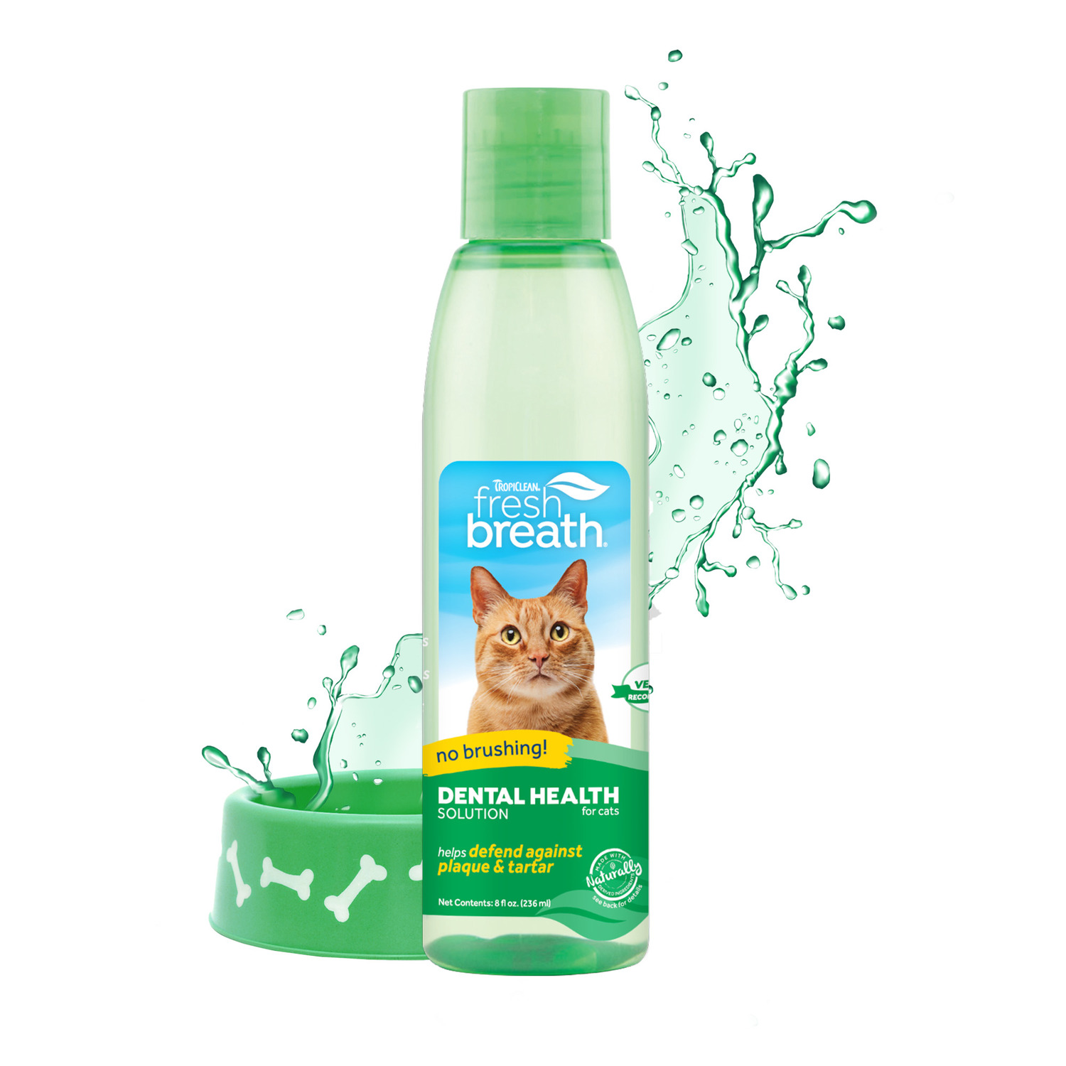 Tropiclean Fresh Breath Dental Health Solution Water Additive For Cats, 8-Oz