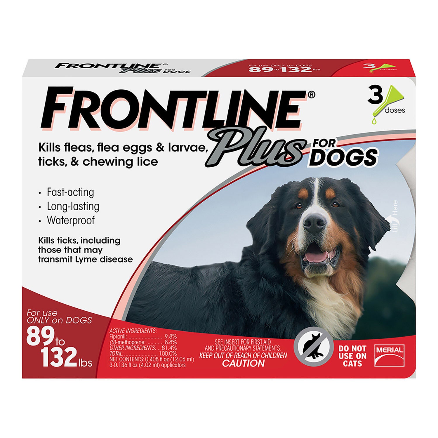 Frontline Plus Flea & Tick Treatment For Dogs 89-132Lbs