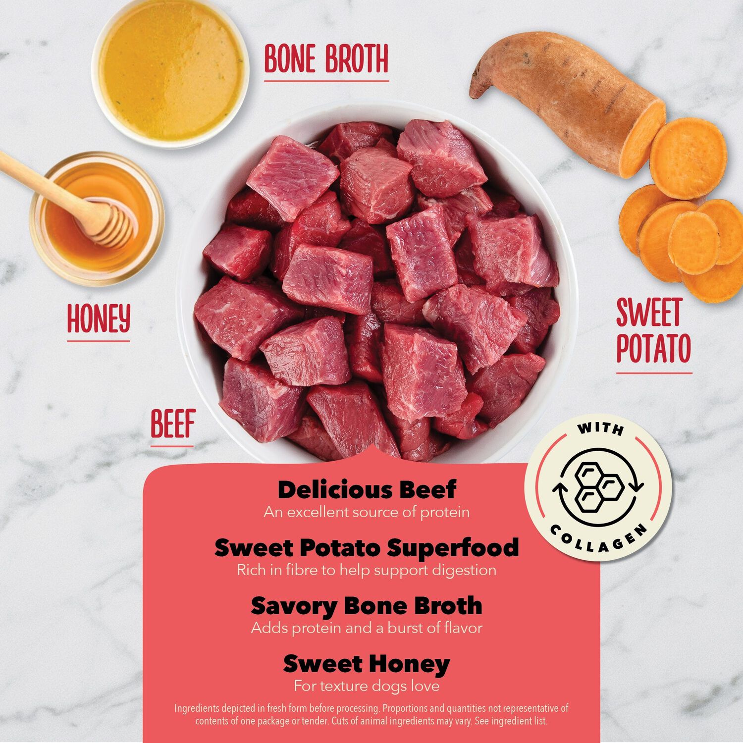 Acana Chewy Strips Hip & Joint Support Dog Treats, Beef Recipe, 4Oz