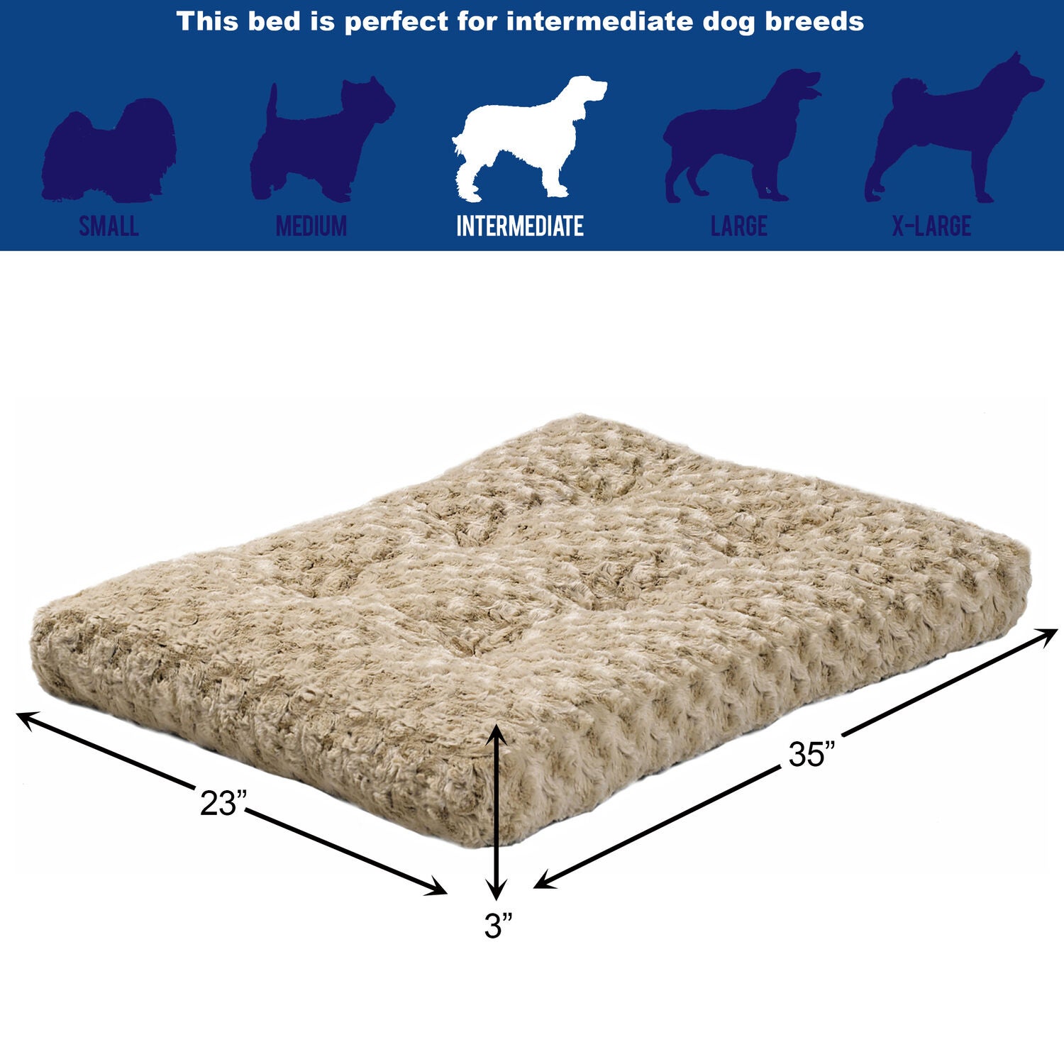 Midwest Quiet Time Ombre Mocha Swirl Fur Dog Bed, 42"
