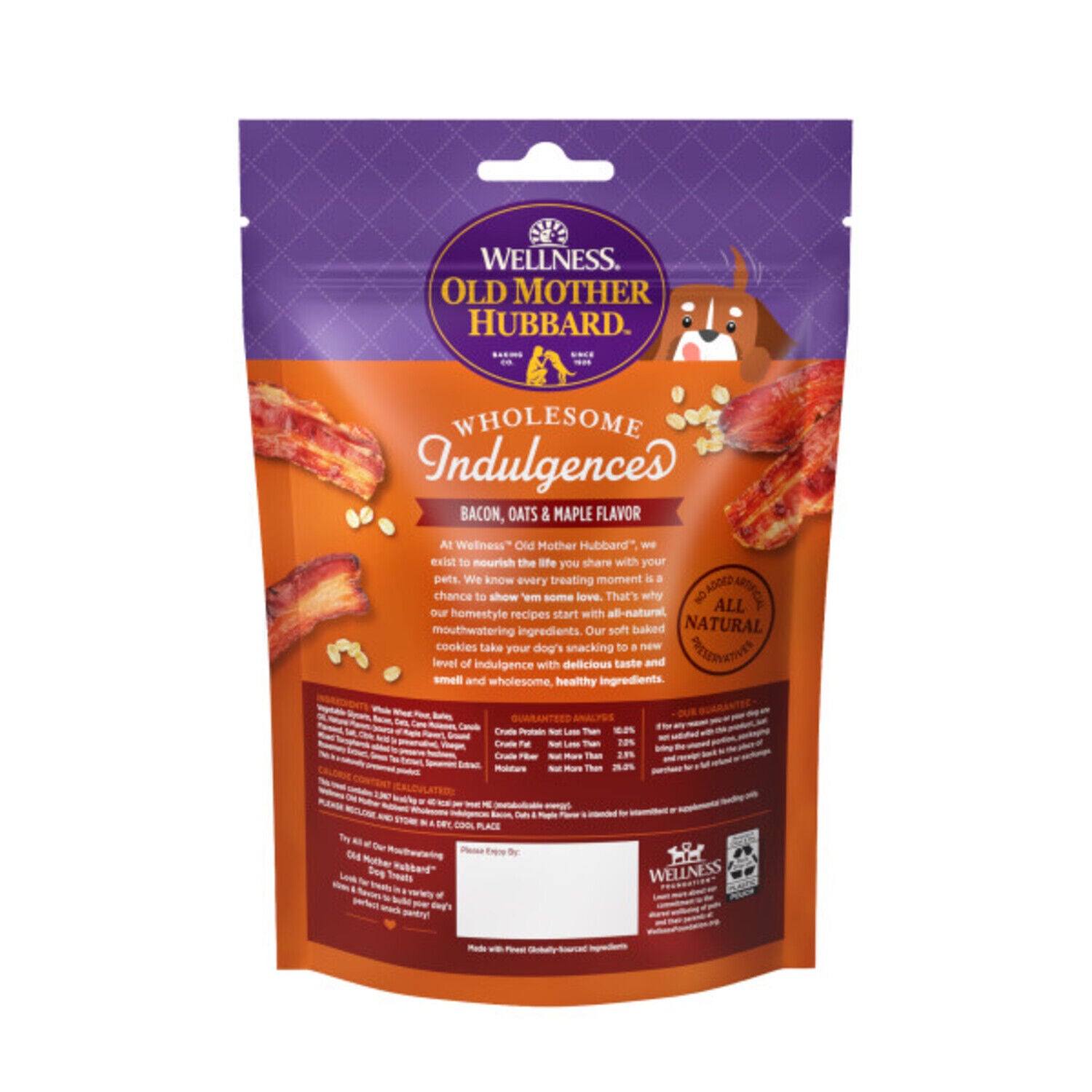 Old Mother Hubbard Wholesome Indulgences Bacon, Oats & Maple Flavor Natural Dog Treats, 10 Ounces