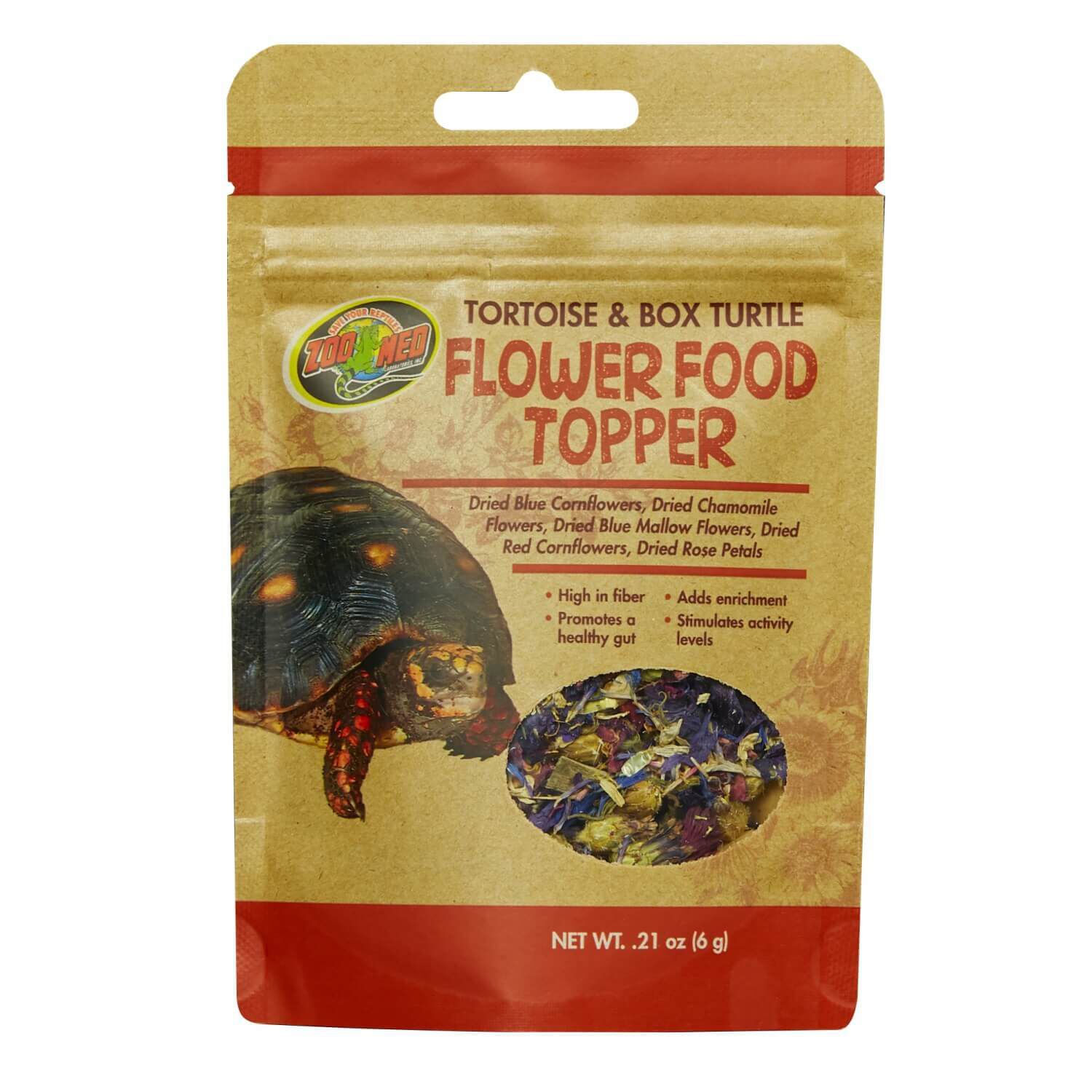Zoo Med Tortoise & Box Turtle Flower Food Topper, .21 Oz