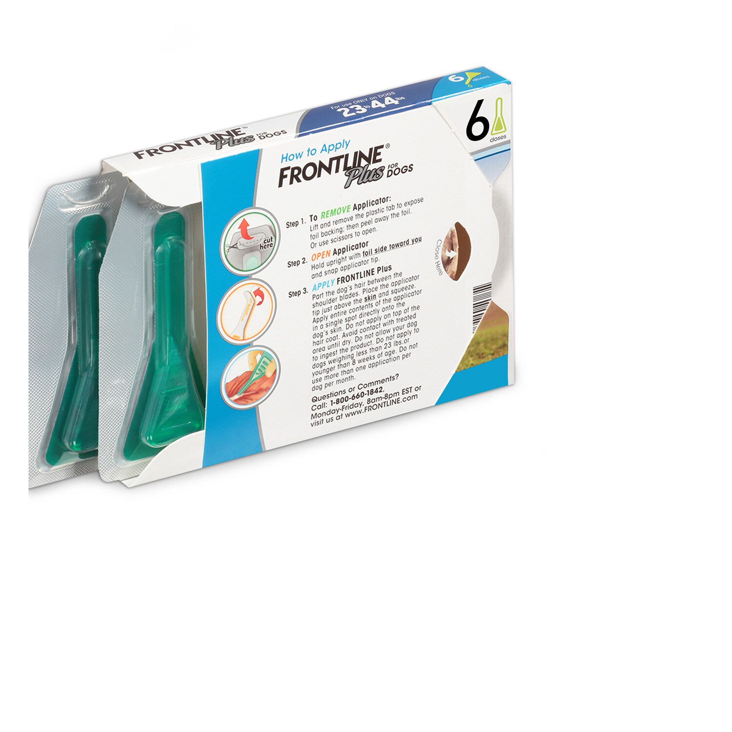 Frontline Plus Flea & Tick Treatment For Dogs 23-44Lbs