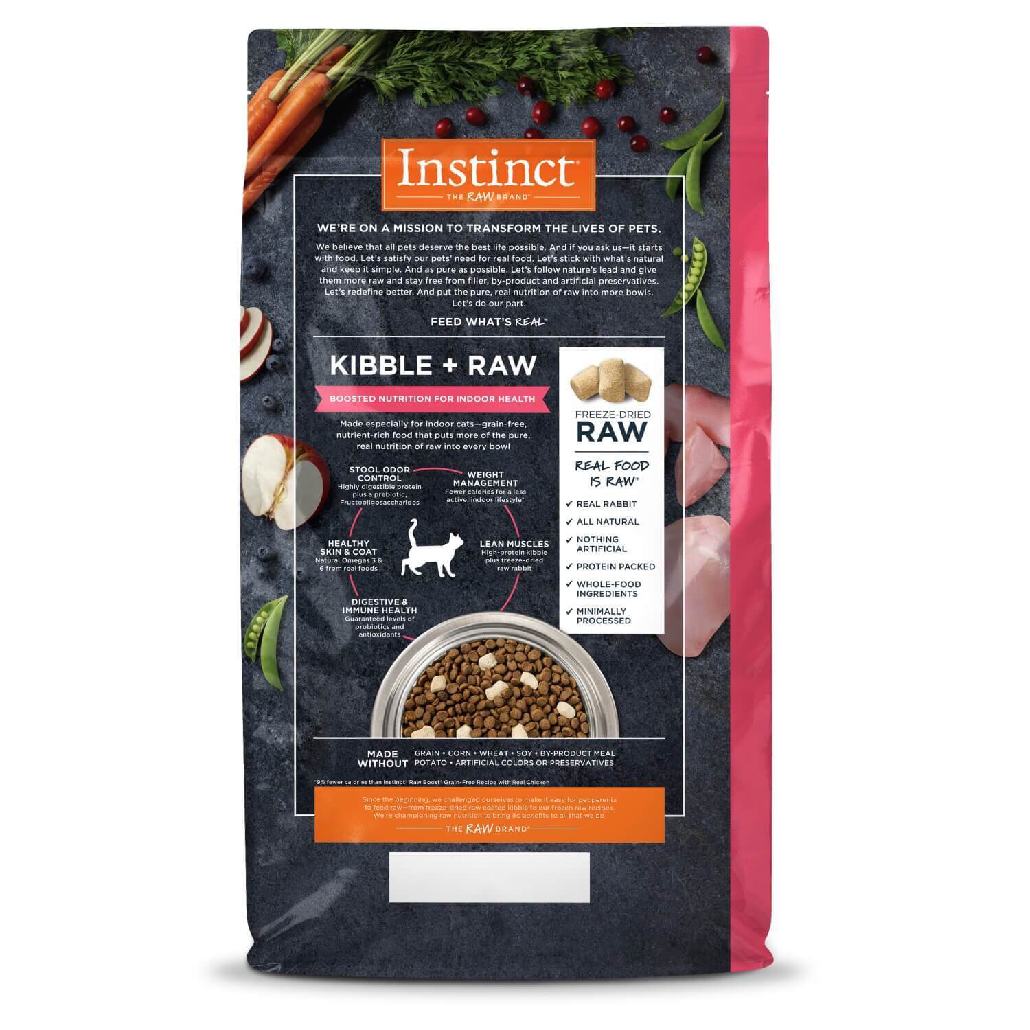 Instinct Raw Boost Indoor Grain-Free Recipe With Real Rabbit Dry Cat Food