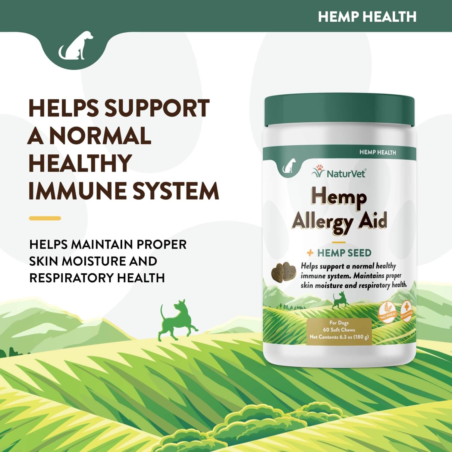Naturvet Hemp Allergy Aid Soft Chews For Dogs